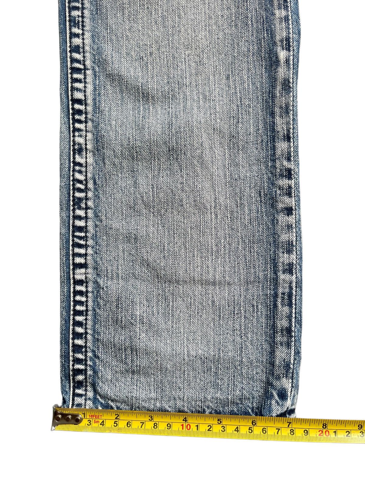 Japanese Brand Vintage Japanese Blue Way Distressed Sky Bomber Style Jean Size US 32 / EU 48 - 16 Thumbnail