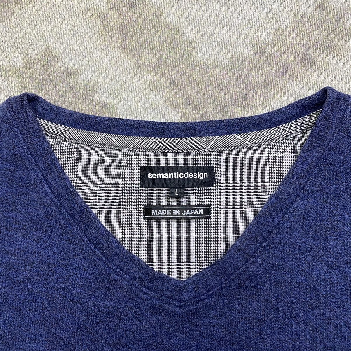 semanticdesign Made In Japan SEMANTICDESIGN Plain V-neck Long Sleeve Tee Size US M / EU 48-50 / 2 - 3 Thumbnail