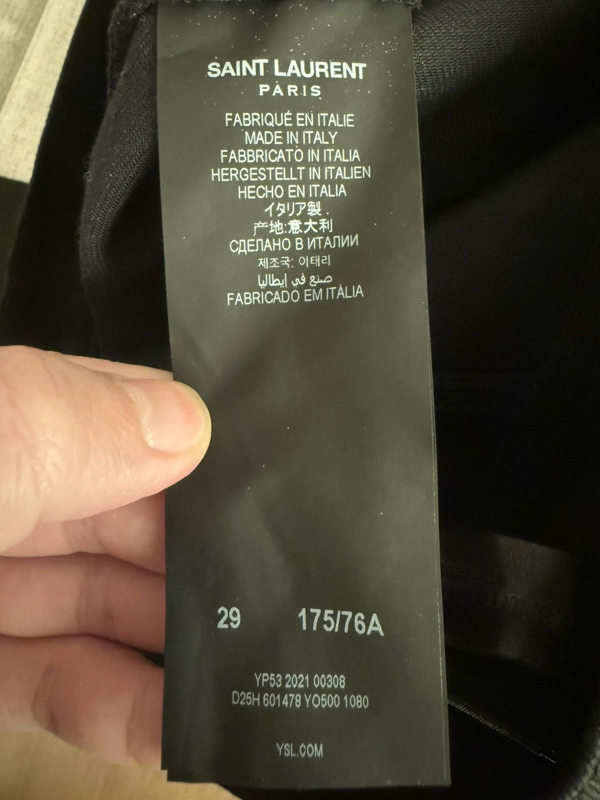 Saint Laurent Paris Saint Laurent Paris Skinny Jeans in Black Denim Size US 29 - 8 Thumbnail
