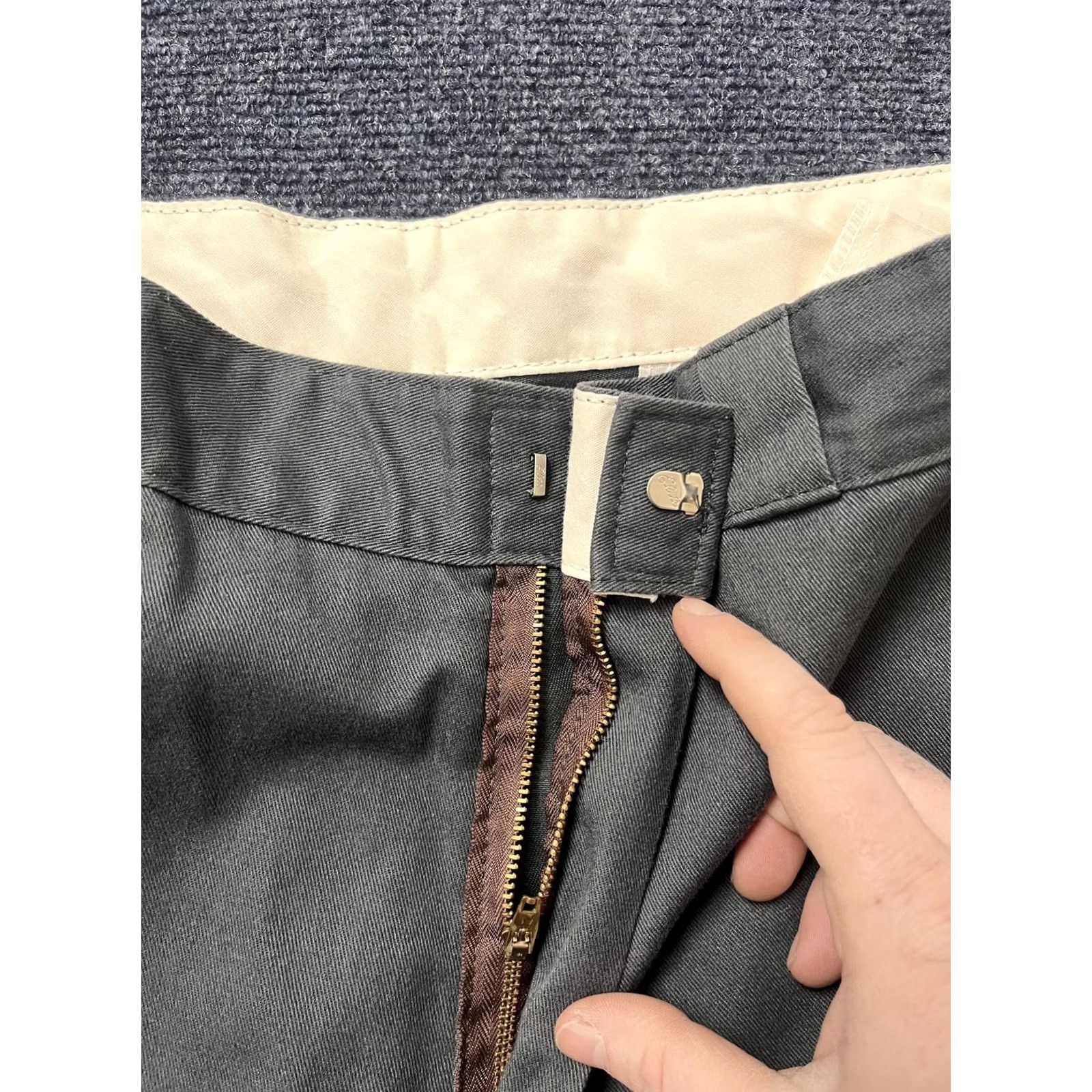 Dickies Dickies Pants Mens 38x30 Gray Flat Front Work Chino Double Knee Straight Leg Size US 38 / EU 54 - 5 Thumbnail