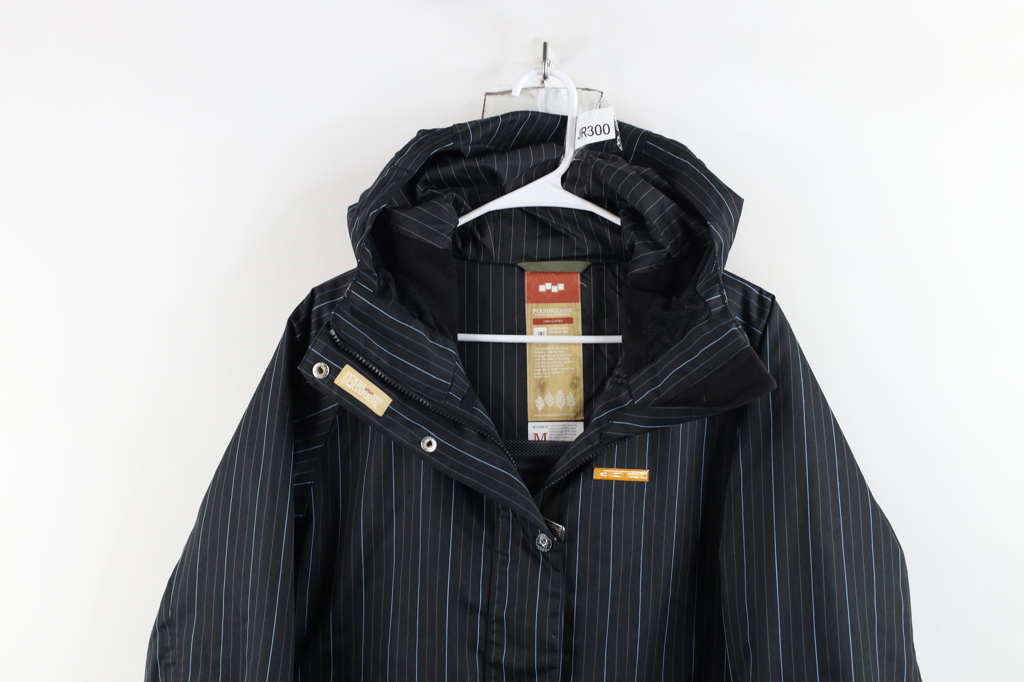 Vintage Vintage Y2K Streetwear Striped Hooded Ski Snowboard Jacket Size M / US 6-8 / IT 42-44 - 2 Thumbnail