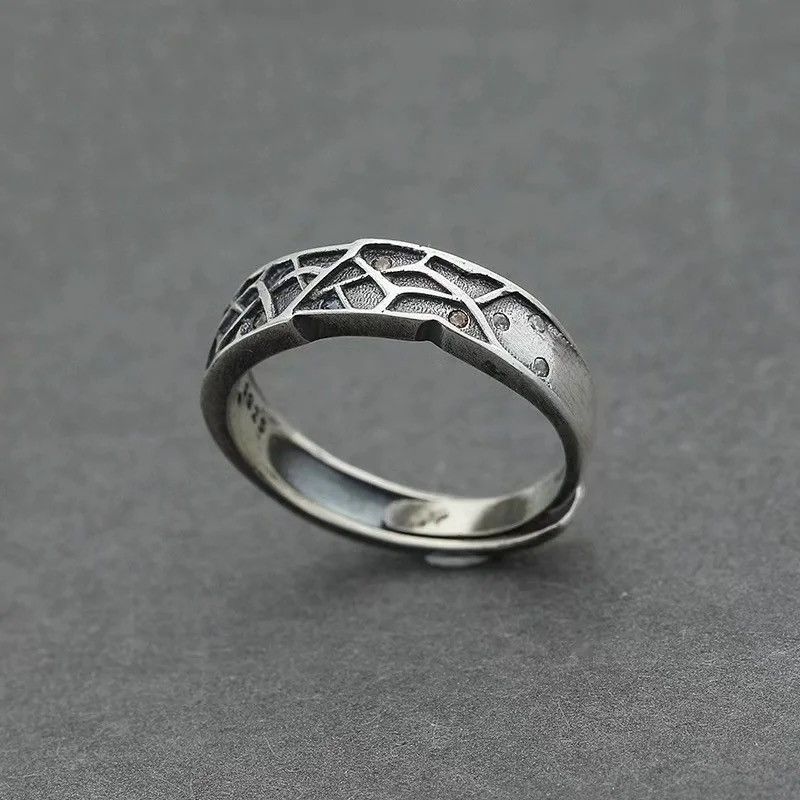 Jewelry Cross Lines Stone Ring Size ONE SIZE - 3 Thumbnail
