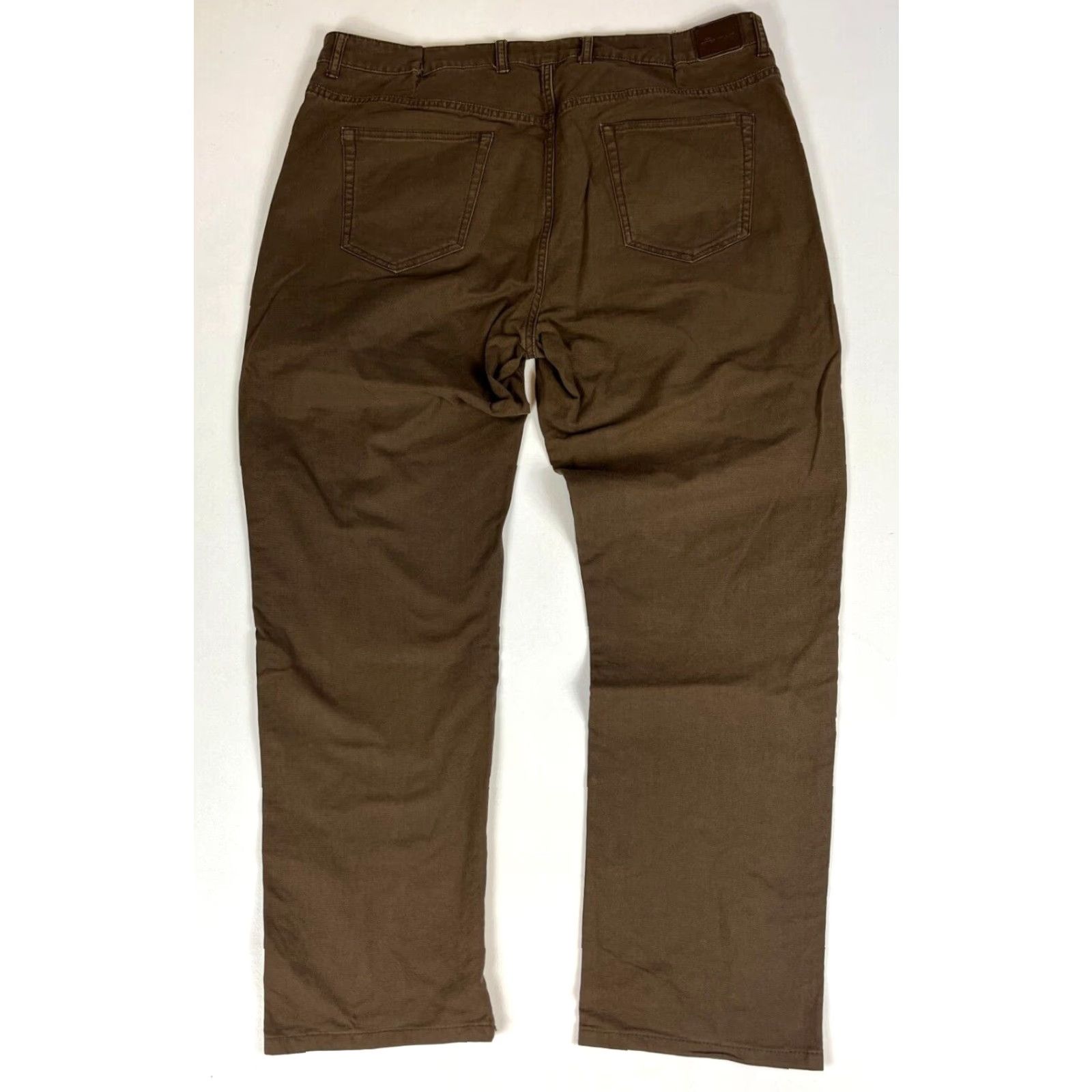 Peter Millar Peter Millar Crown Vintage Canvas Pants Mens 38x30 Chino Flat Front Belt Loops 98% Cotton 2% Spandex Green Brown Size US 38 / EU 54 - 3 Thumbnail