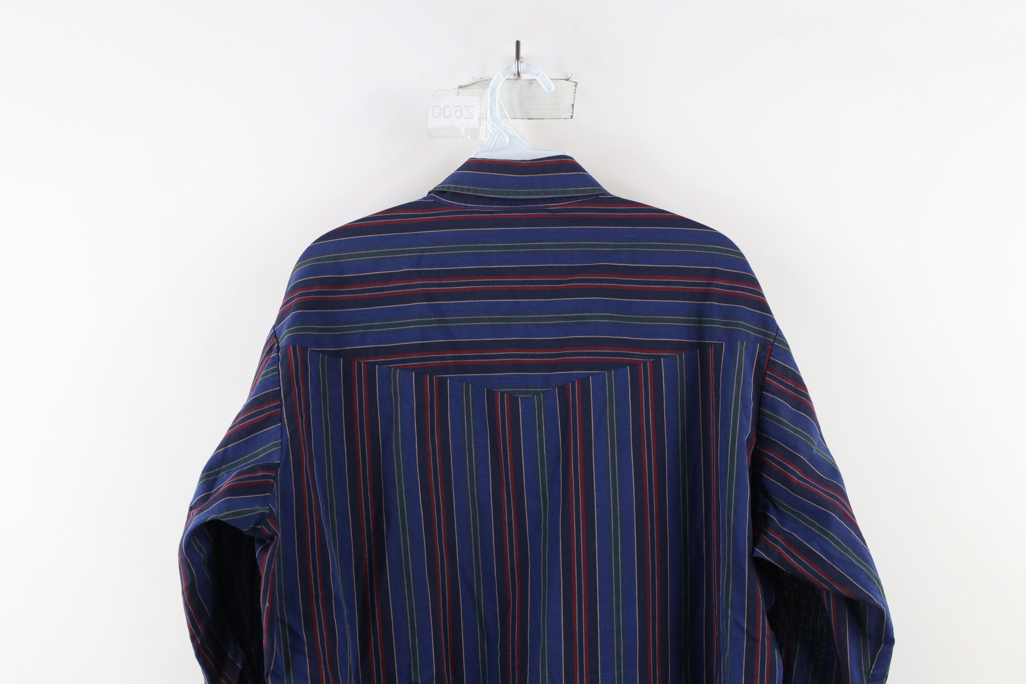 Vintage Vintage 70s Rockabilly Striped Western Snap Button Shirt Size US L / EU 52-54 / 3 - 12 Thumbnail