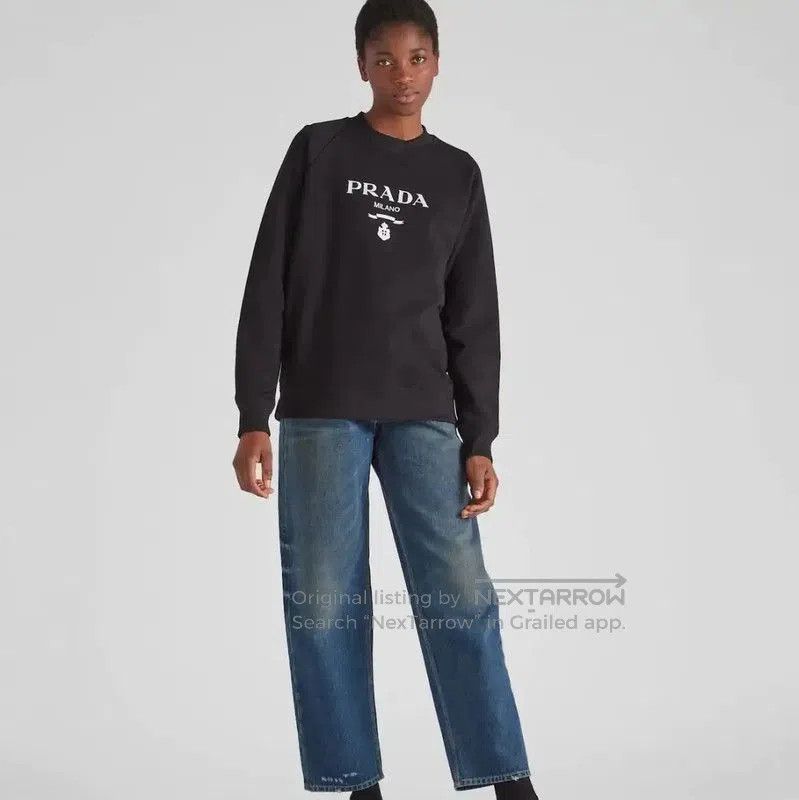 Prada Prada Men's Black Cotton Sweatshirt. Size US L / EU 52-54 / 3 - 7 Thumbnail