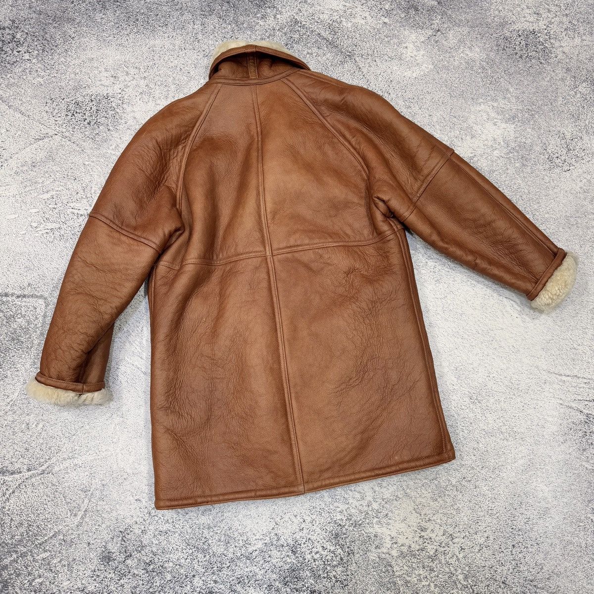 Francesco Smalto Vtg SMALTO Linea 77 Shearling Coat Italian Leather Sheepskin Size US S / EU 44-46 / 1 - 9 Thumbnail