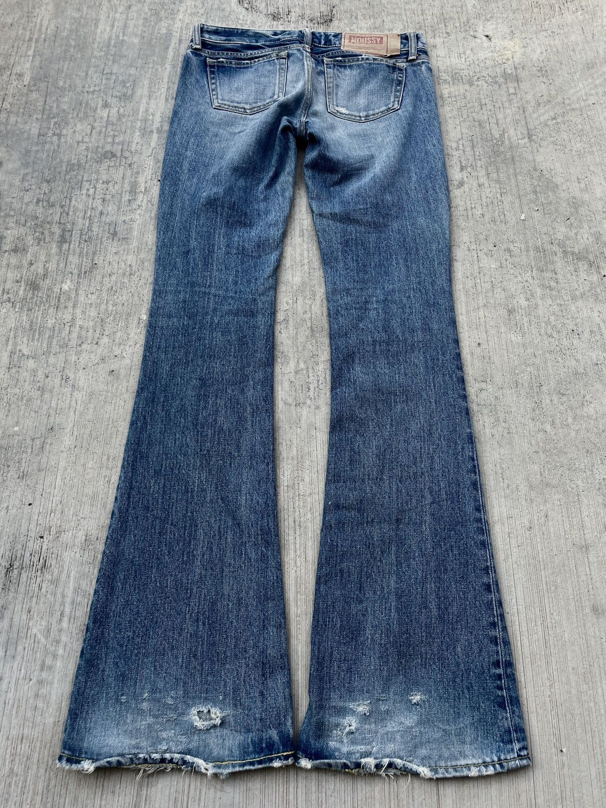 Japanese Brand 2000s JAPANESE BRAND MOUSY VINTAGE DISTRESSED FLARE JEANS Size US 30 / EU 46 - 5 Thumbnail