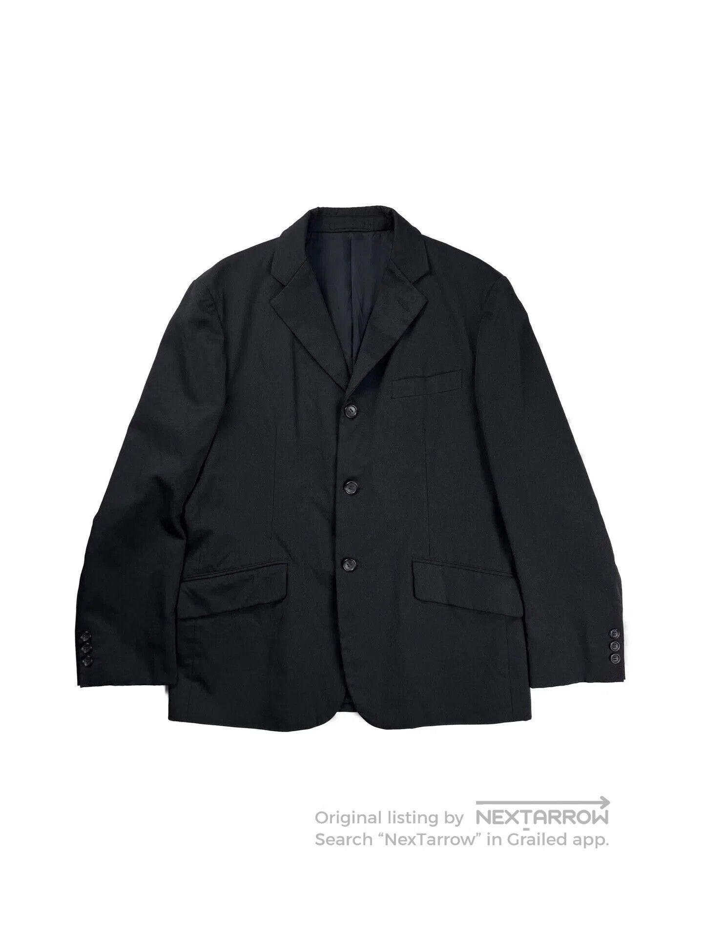 Comme des Garcons Homme Plus COMME DES GARÇONS HOMME Black Wool Twill Blazer. Size US XS / EU 42 / 0 - 1 Thumbnail