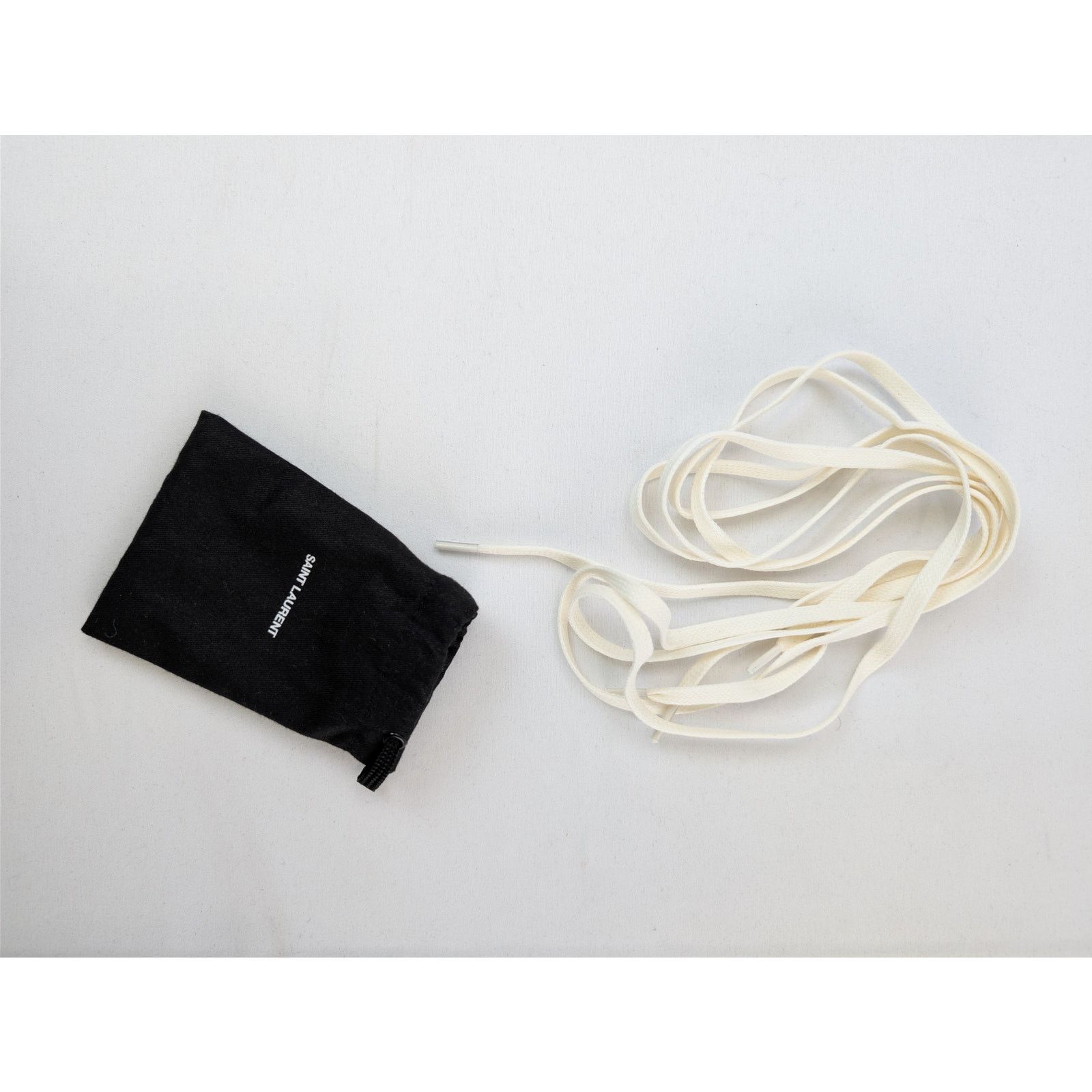 Saint Laurent Paris o1rshd1 Size: OS / Cotton Swim Elastic Laces in White Size ONE SIZE - 7 Thumbnail