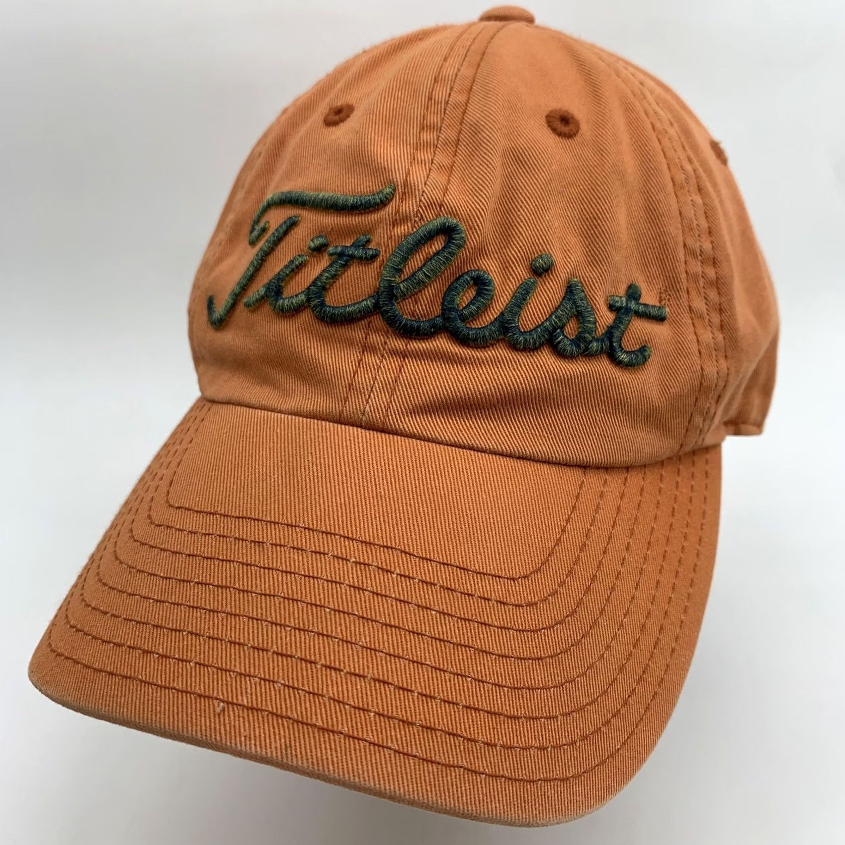 Titleist VINTAGE Titleist Hat Cap Strap Back Mens Orange Twill Baseball Golf Skybrook One Size Size ONE SIZE - 2 Thumbnail