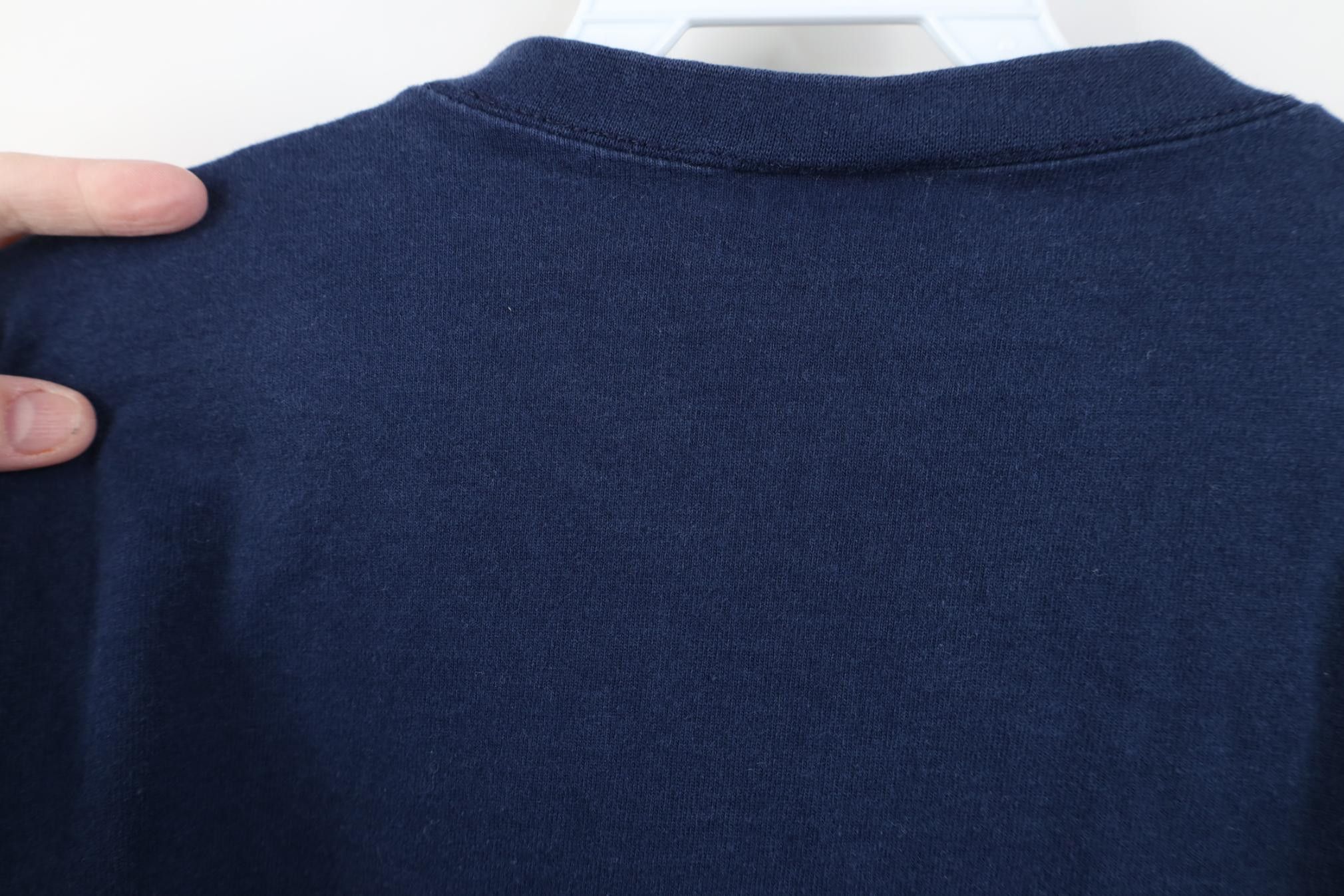 Vintage Vintage 90s Streetwear Heavyweight Cotton T-Shirt Blue USA Size US XXL / EU 58 / 5 - 8 Thumbnail