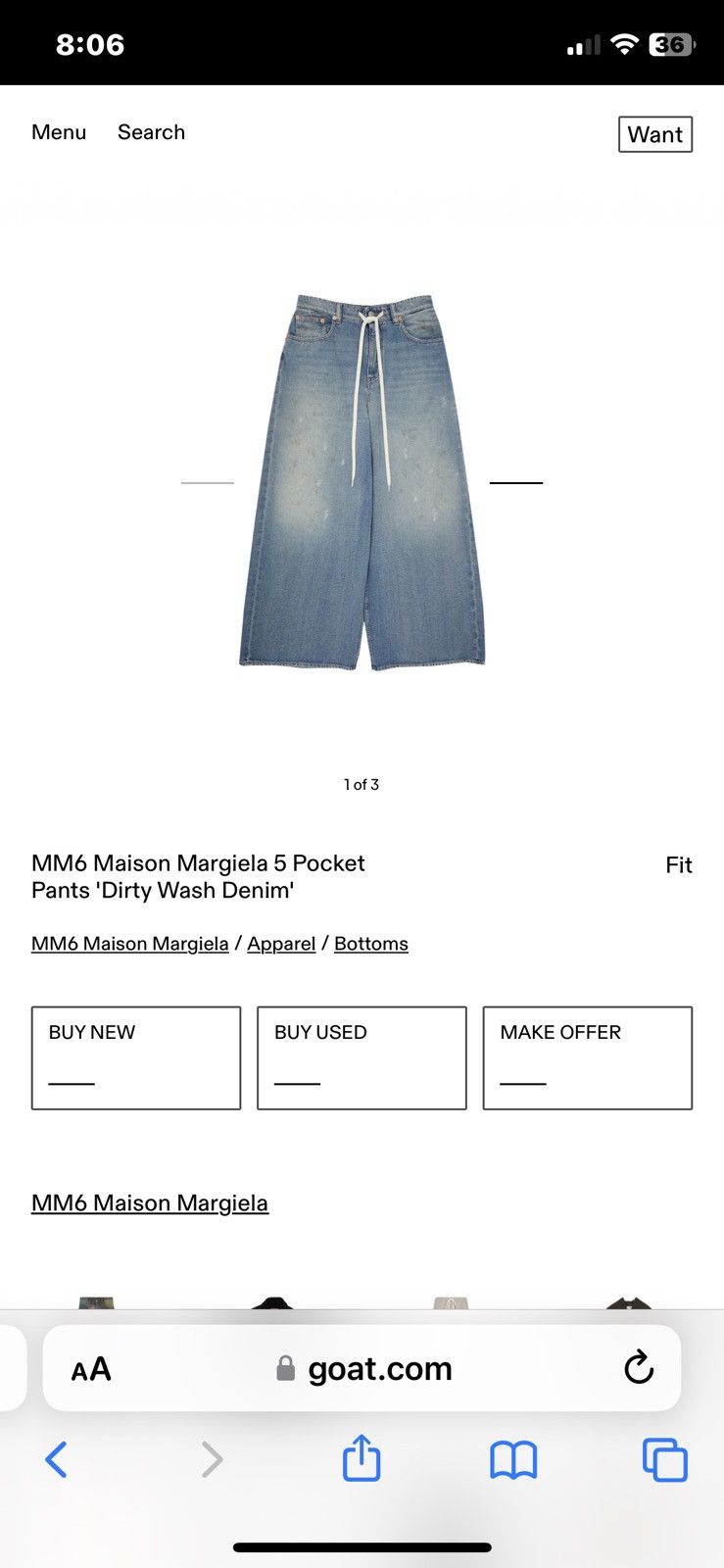 Maison Margiela MM6 MAISON MARGIELA ss22 Size 32" / US 10 / IT 46 - 5 Thumbnail