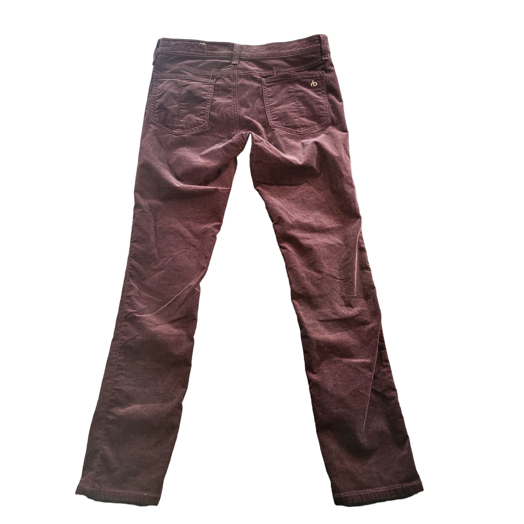 Rag & Bone Rag & Bone New York Skinny Jeans Women Sz 29 Wine Velvet Str Size 29" - 8 Thumbnail