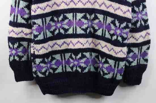 Vintage Vintage 50s 60s Cowichan Wool Knit Fair Isle Sweater Size US L / EU 52-54 / 3 - 3 Thumbnail
