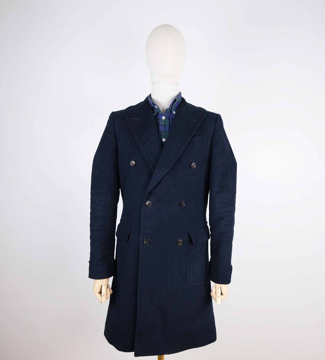 image of Suitsupply, Martingale Coat, Size 36, Cotton, Jort in Blue, Men's