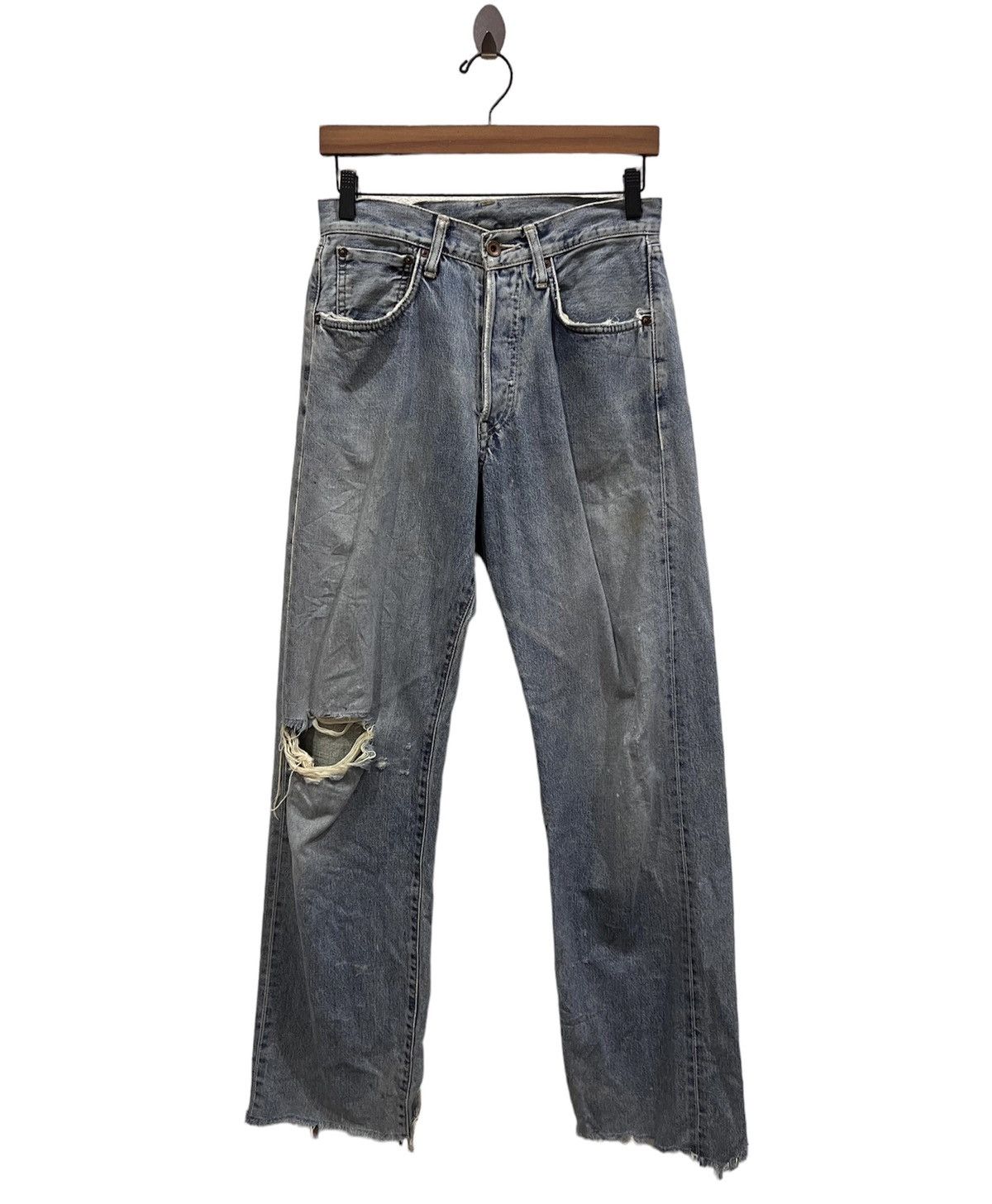 Vintage Vintage Edwin Distressed Selvedge Denim Pant Size US 28 / EU 44 - 1 Thumbnail