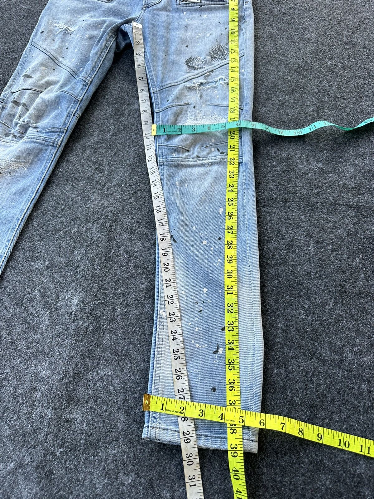 Just Cavalli Thrashed Paint Splatter Distressed Skinny D288