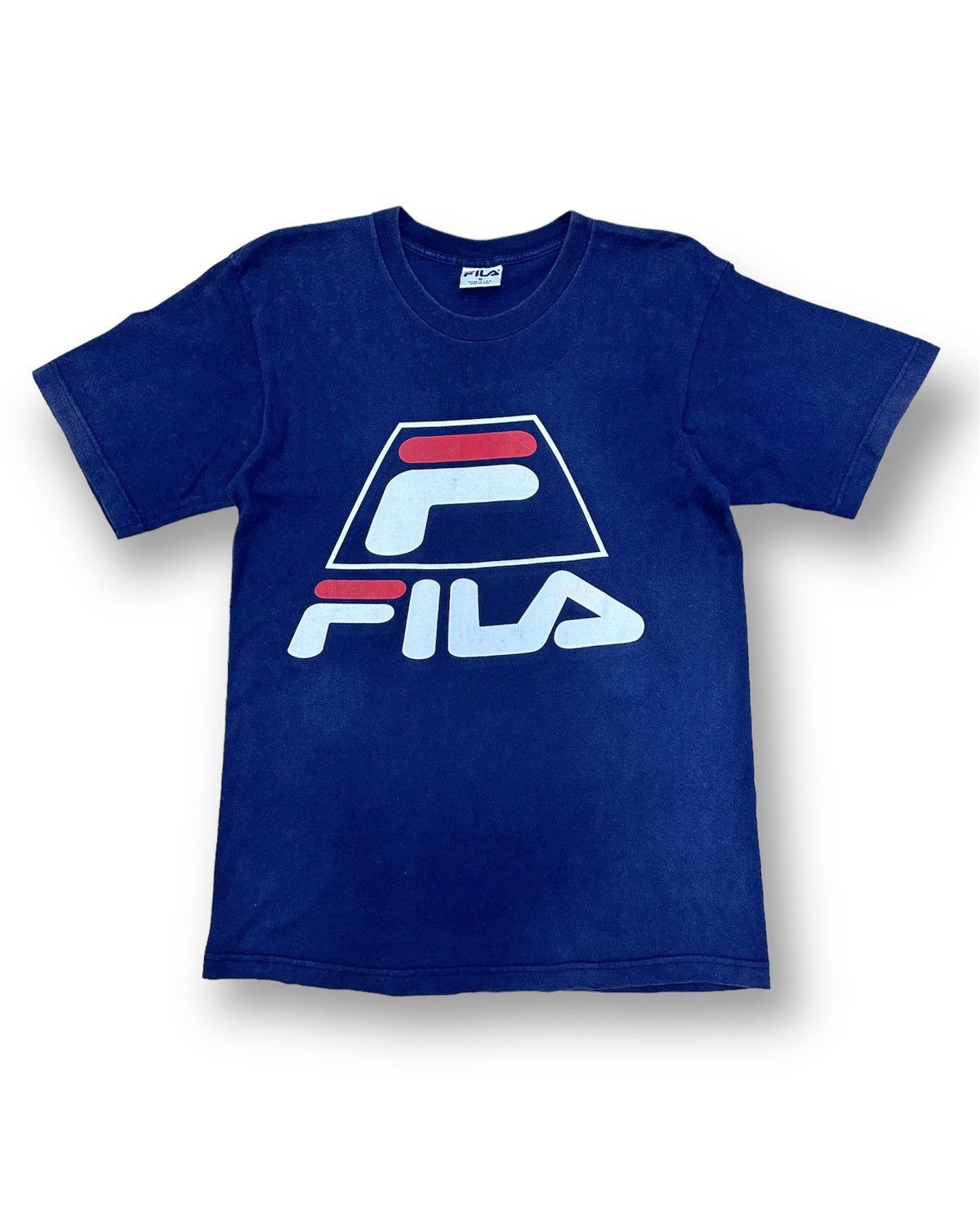 Fila × Vintage Vintage 90s Fila Big Logo Usa Tshirt A222 Size US S / EU 44-46 / 1 - 1 Thumbnail