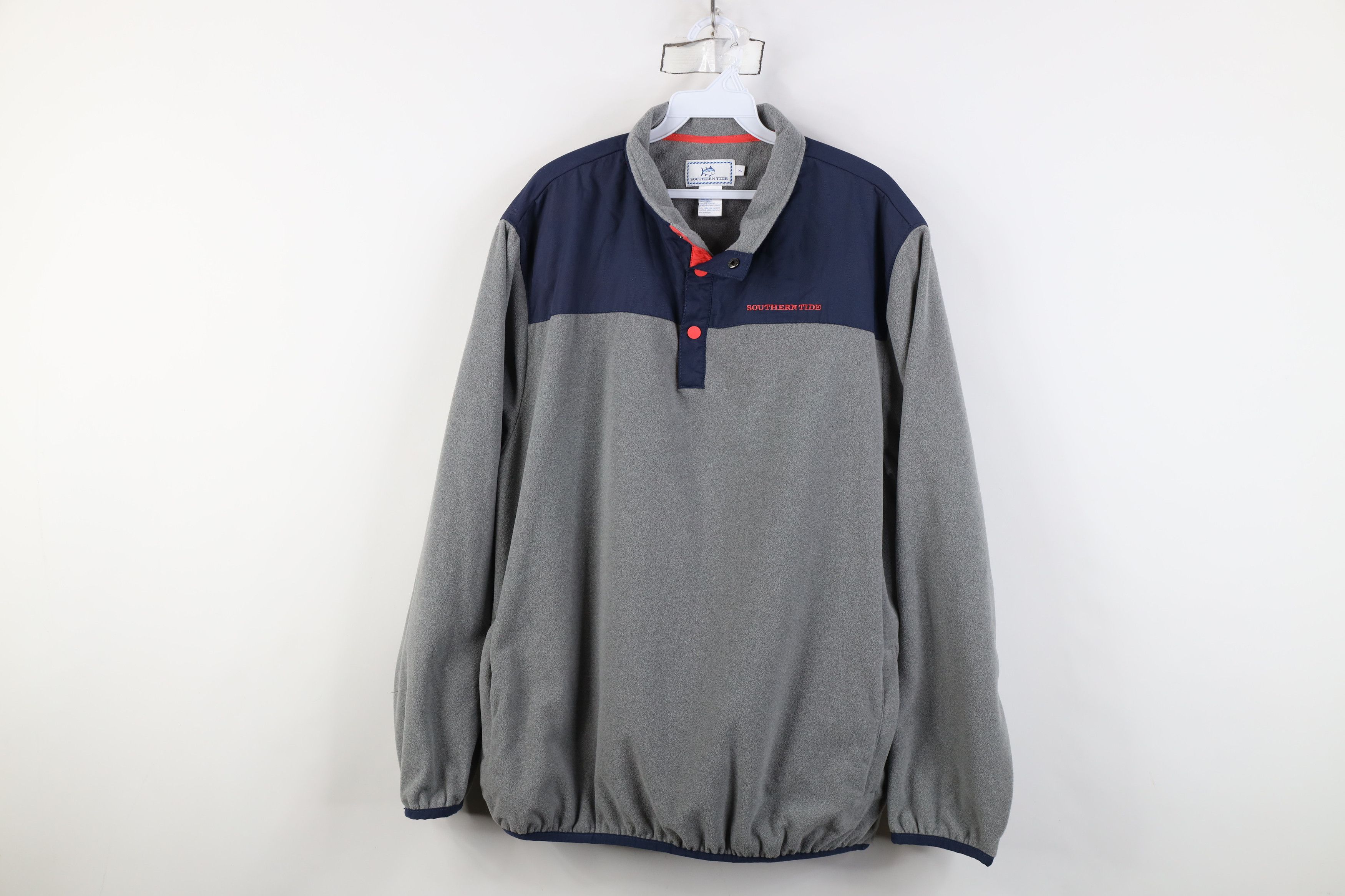 Southern Tide Southern Tide Color Block Snap Button Fleece Pullover Jacket Size US XL / EU 56 / 4 - 1 Thumbnail