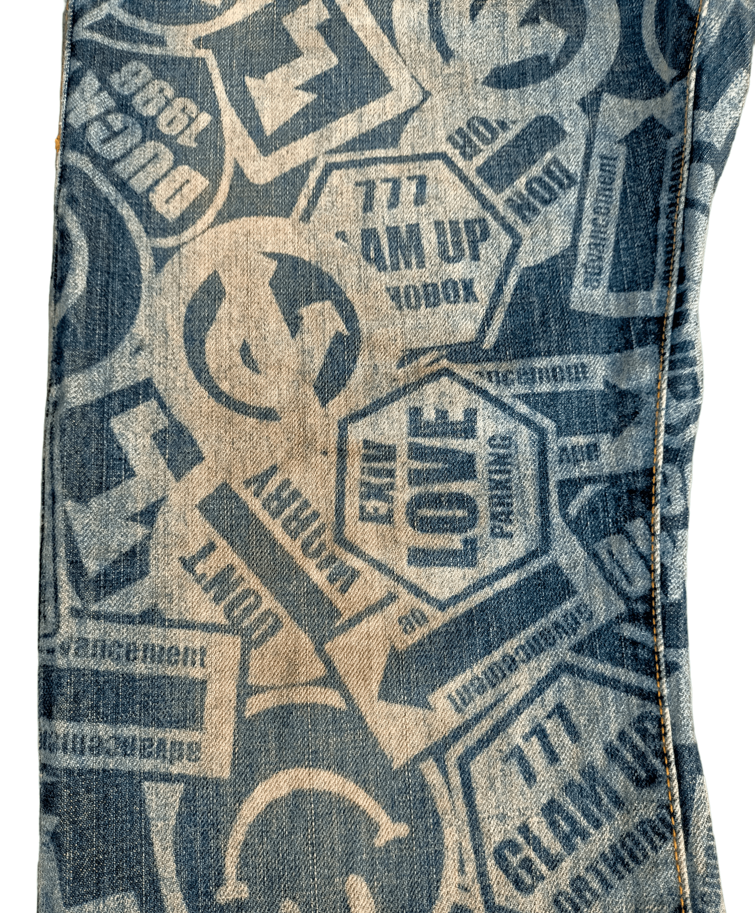Hysteric Glamour Archieve 🔥 Full Print Word Phrase Boot cut Wide Pant Size US 29 - 6 Thumbnail