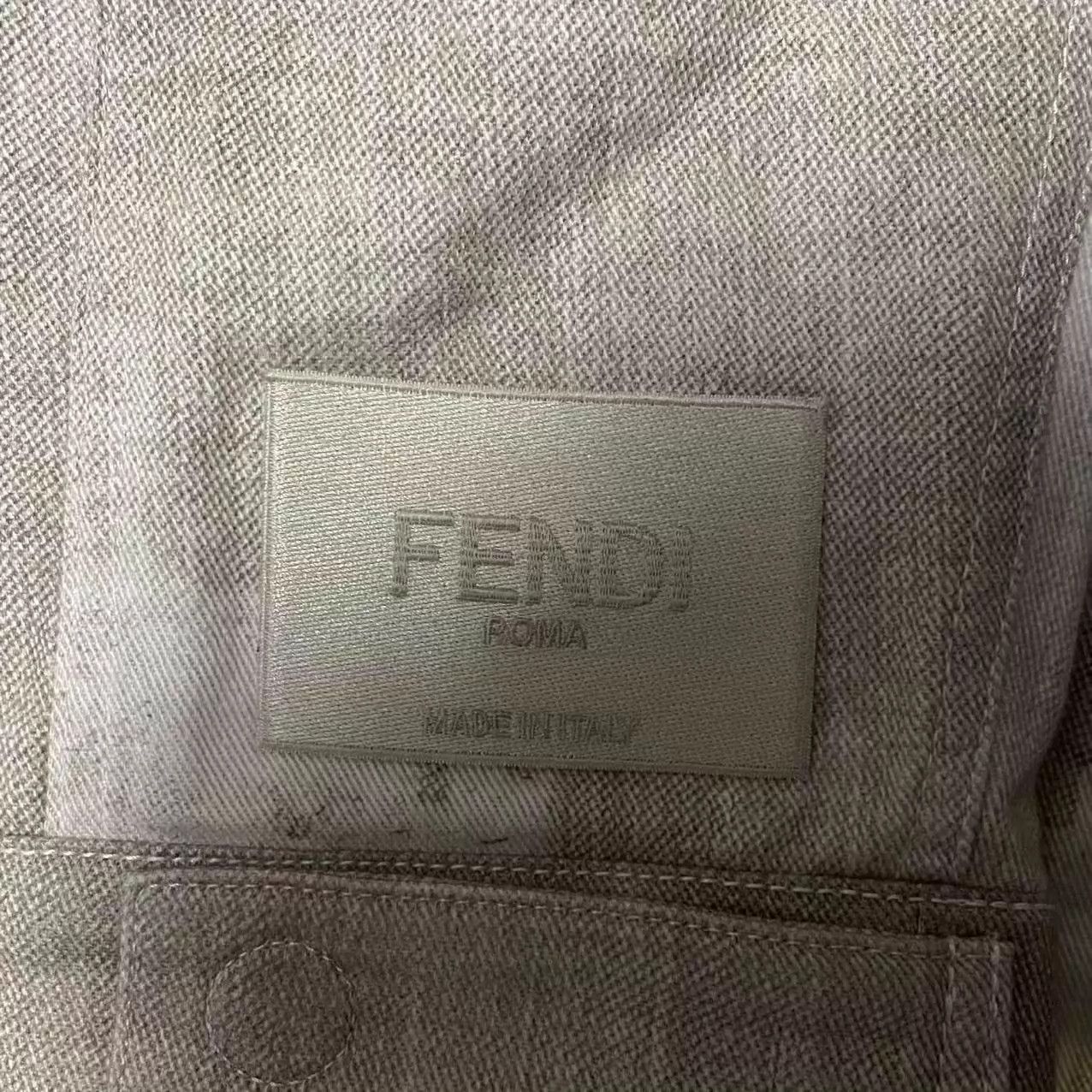 Fendi FENDI SS23 Beige Full Abstract Print Denim Jacket Size US M / EU 48-50 / 2 - 5 Thumbnail
