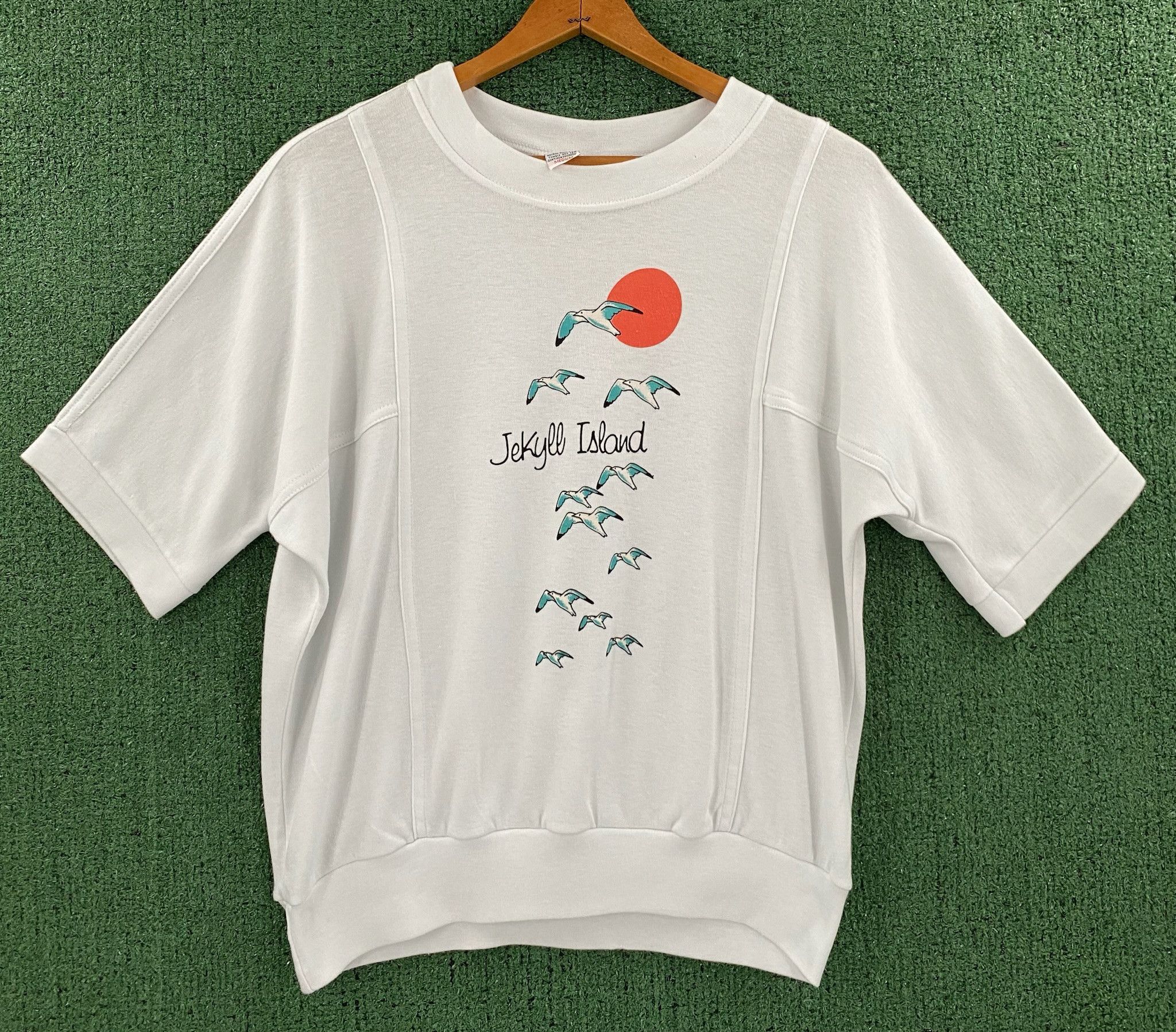 Vintage 80’s Jekyll Island Seagulls Short Sleeve Top Medium Size M / US 6-8 / IT 42-44 - 1 Thumbnail