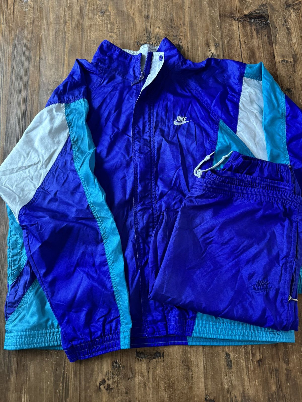 Vintage 90s Nike windbreaker jump suit Size US L / EU 52-54 / 3 - 2 Thumbnail