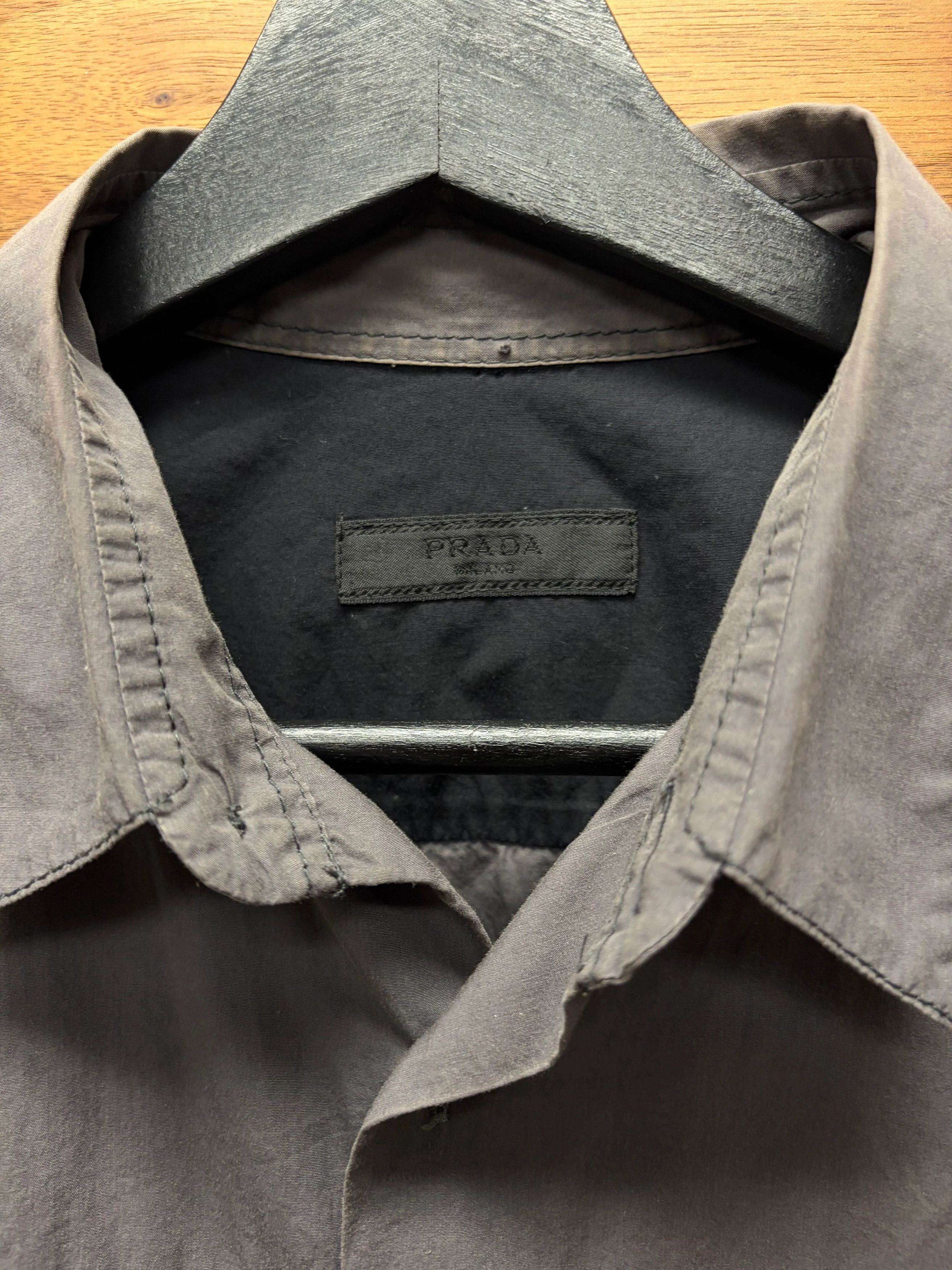 Prada SS2015 Prada ‘Mechanic’ Panelled Cotton Work Shirt Size US M / EU 48-50 / 2 - 3 Thumbnail