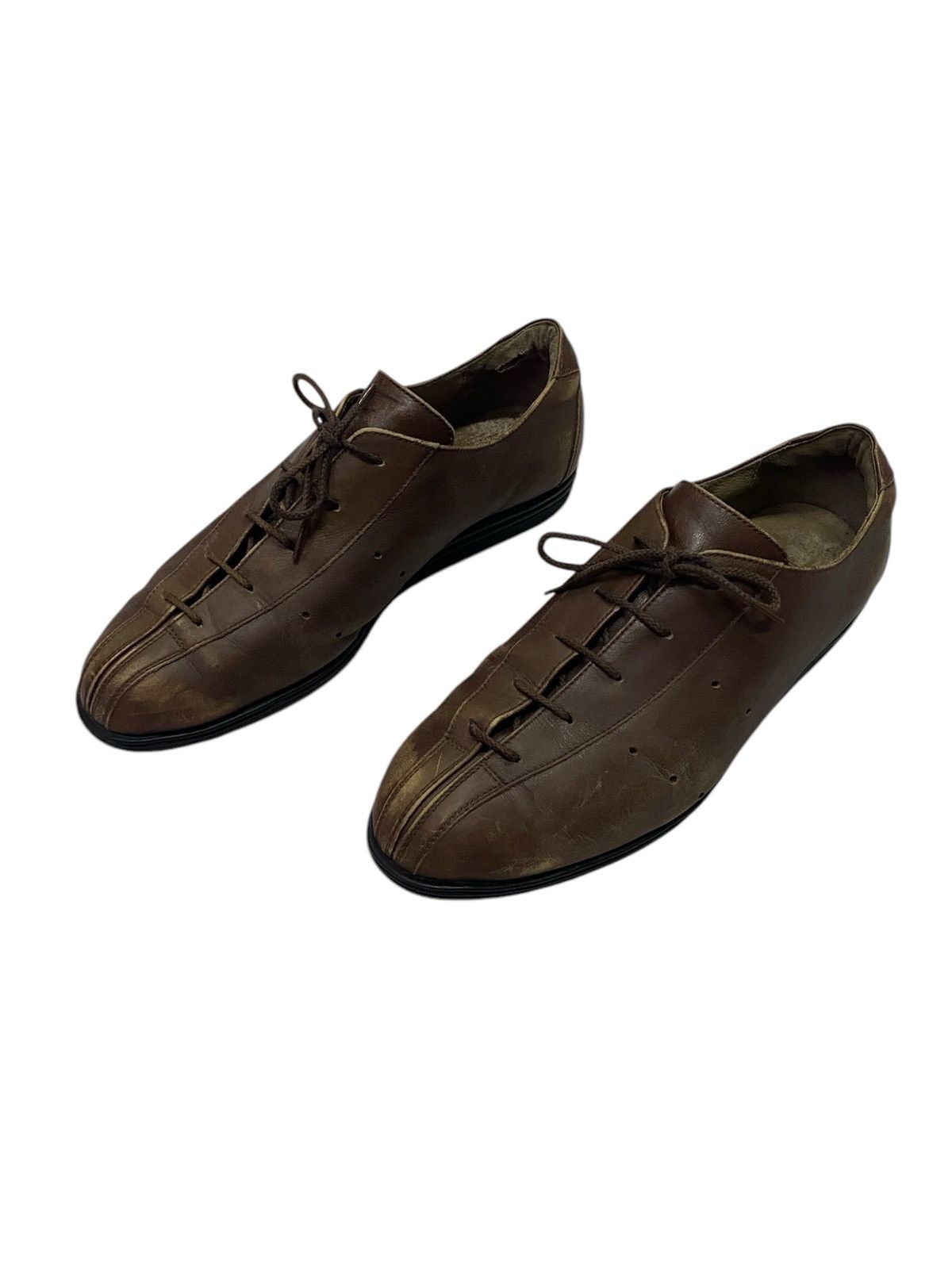 Issey Miyake Vintage 80s Issey Miyake Plegada Leather Shoes Size US 7 / EU 40 - 5 Thumbnail
