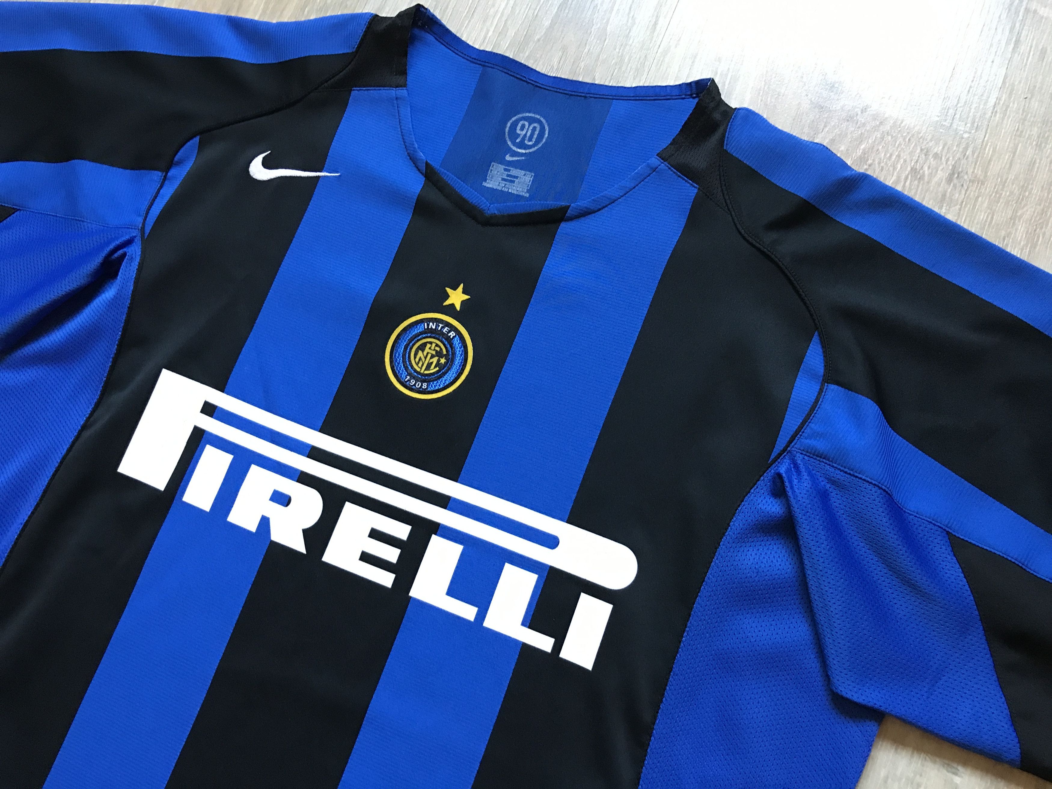 Nike Rare Nike Inter Milan Home Shirt 2004-2005 Size US L / EU 52-54 / 3 - 4 Thumbnail