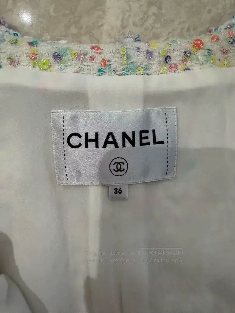 Chanel Chanel 23s coarse tweed sequin vest Size XS / US 0-2 / IT 36-38 - 3 Thumbnail