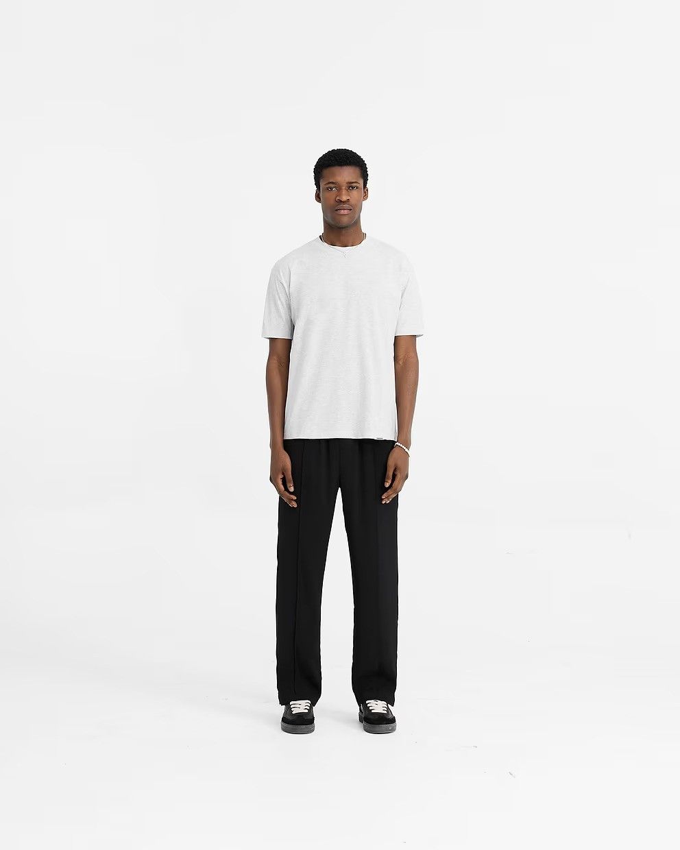 Represent Clo. Grey Marl Logo Metal Tab Lightweight T-Shirt Size US XL / EU 56 / 4 - 3 Thumbnail