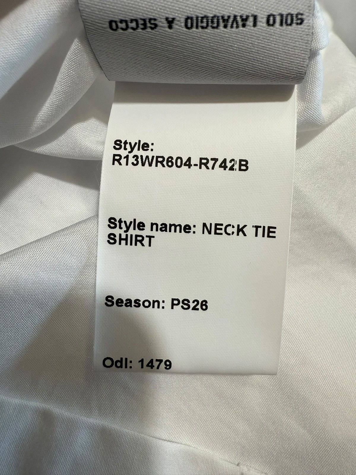 R13 R13 NICK TIE SHIRT / WHITE / XS / RRP.845€ Size XS / US 0-2 / IT 36-38 - 15 Thumbnail