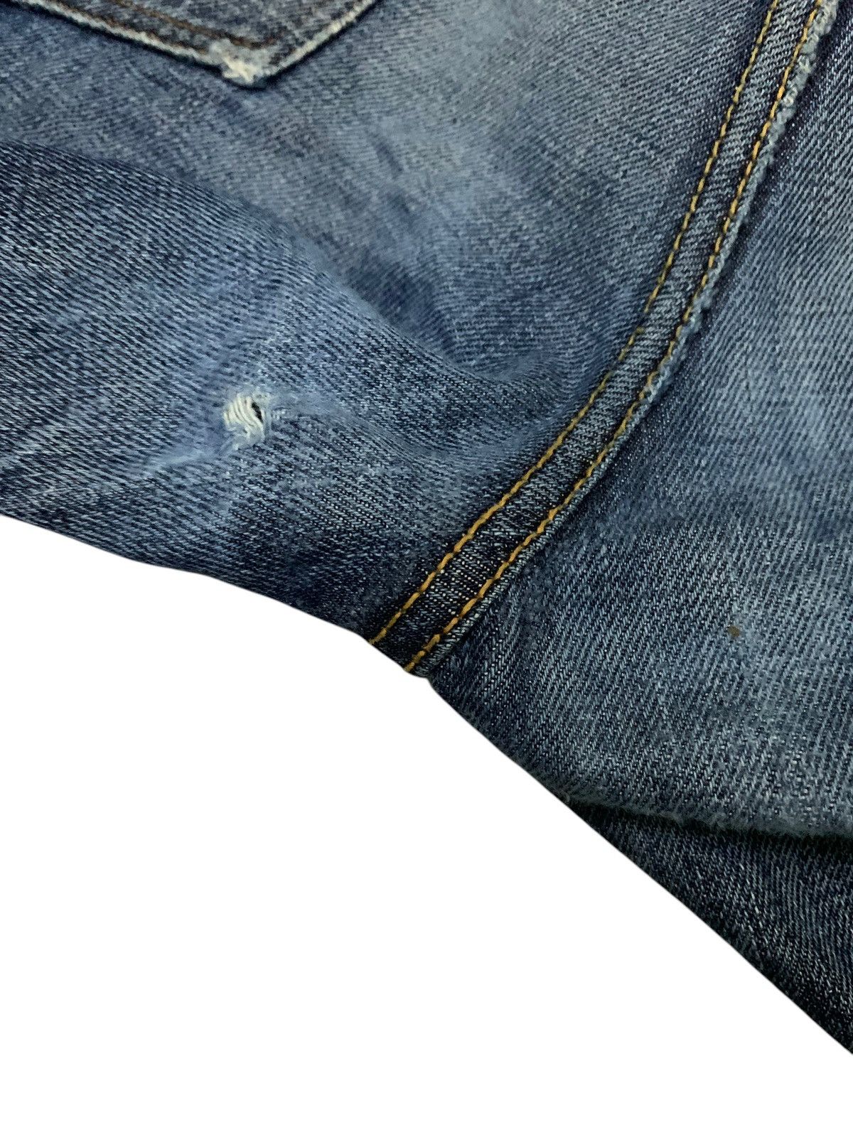 Kapital MOMOTARO SELVEDGE BUTTON FLY FADED DISTRESSED DENIM Size US 33 - 18 Thumbnail