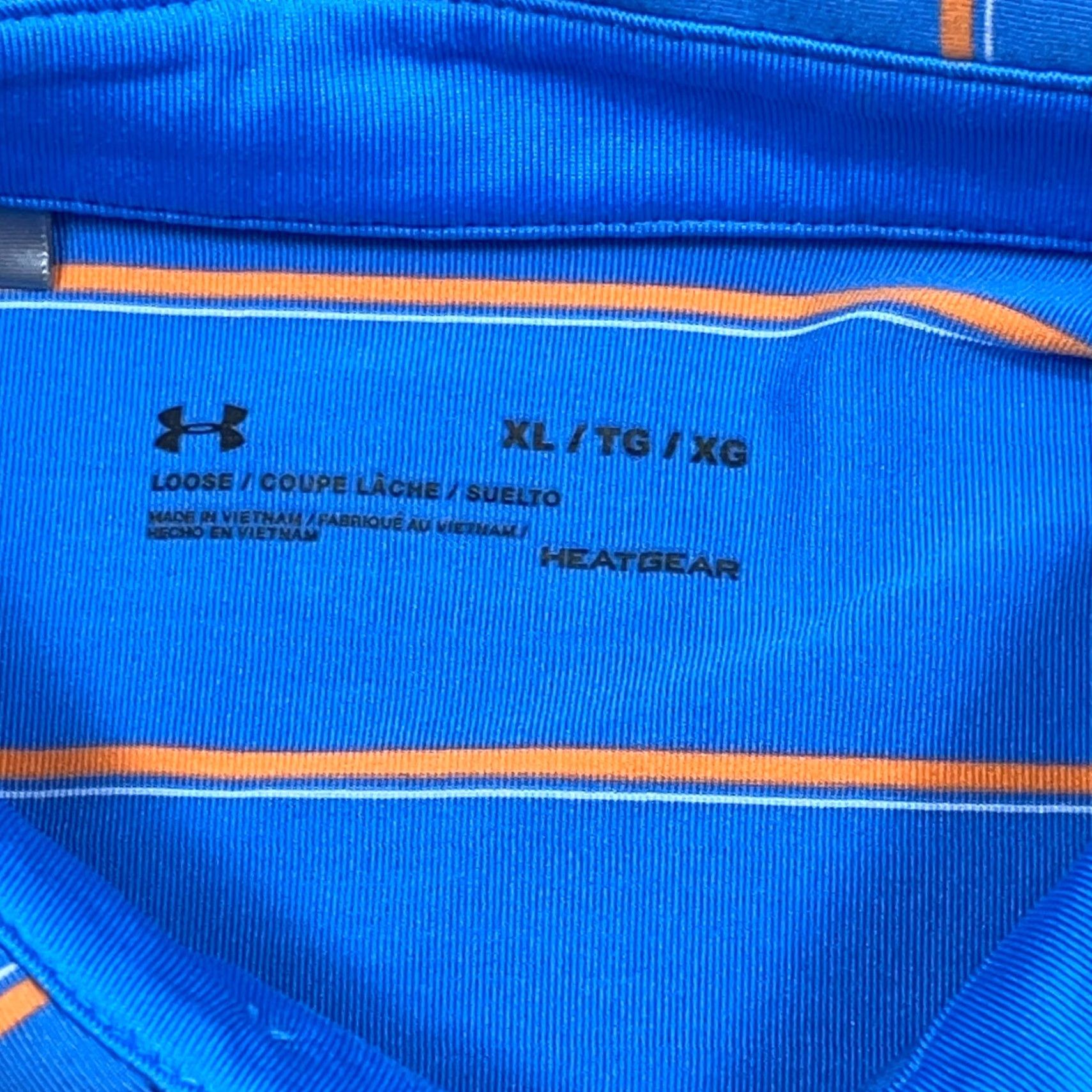Under Armour Under Armour Polo Shirt Men XL Blue Striped Heat Gear Size US XL / EU 56 / 4 - 4 Thumbnail