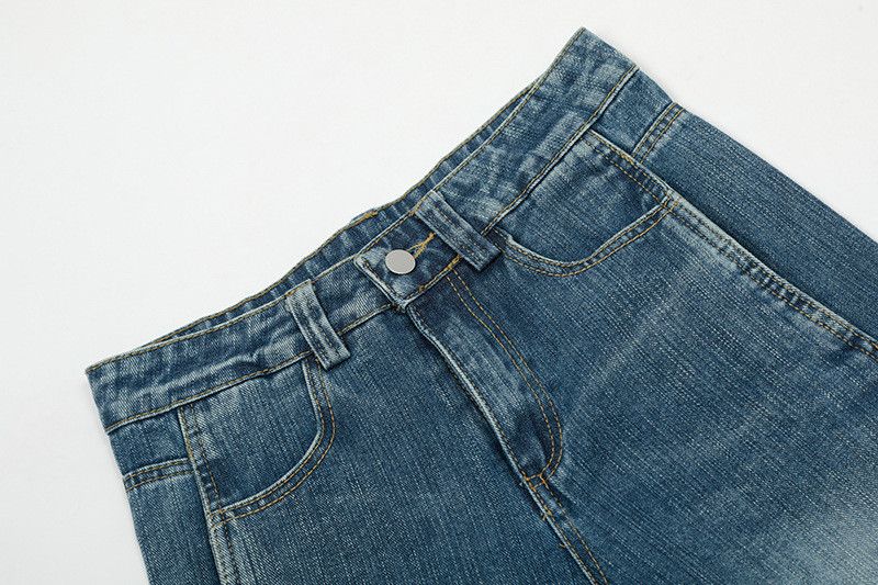 Jean American high street washed gradient retro jeans for men Size US 32 / EU 48 - 3 Thumbnail