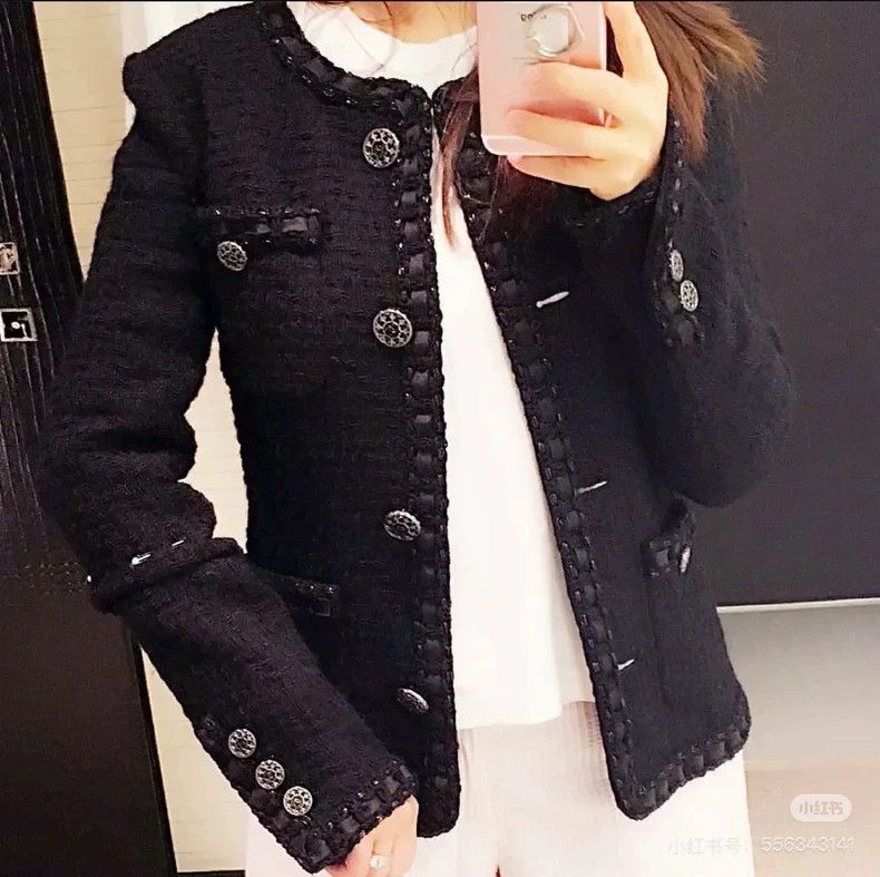 Chanel Chanel Black Roman tweed jacket 2504-Nextarrow Size XS / US 0-2 / IT 36-38 - 6 Thumbnail