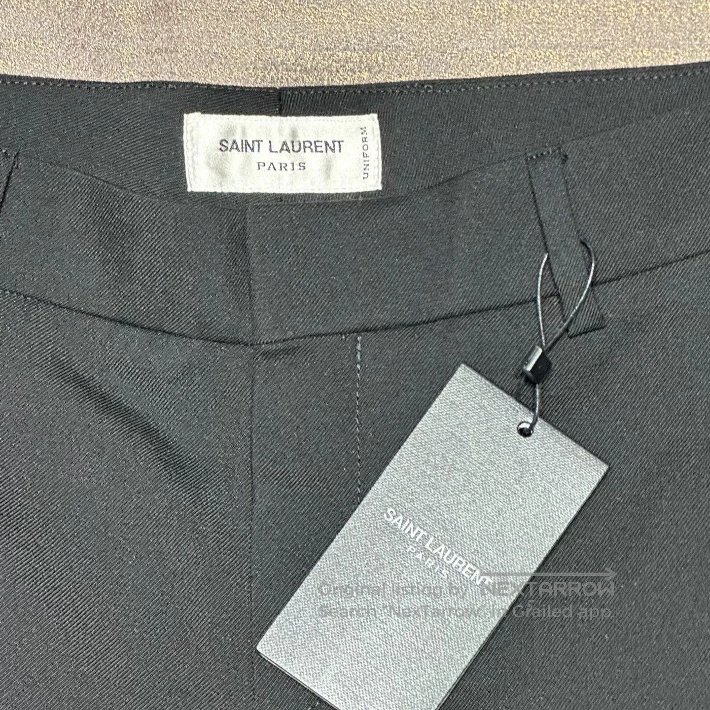 Saint Laurent Paris Saint Laurent Women's Black Trousers F36. Size 35" - 2 Thumbnail