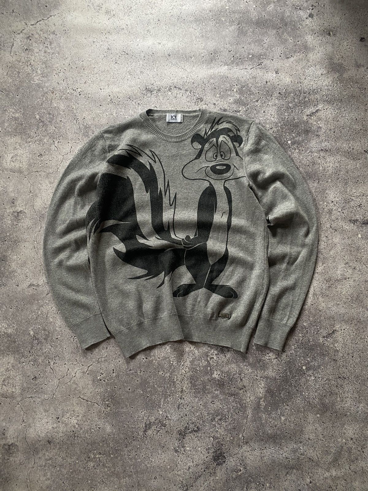 The Sport Ice Iceberg Bear Sweater | Vintage 90s wool blend rare designer Iceberg Golf Teddy pullover knitted jumper embroidery blue men unisex L