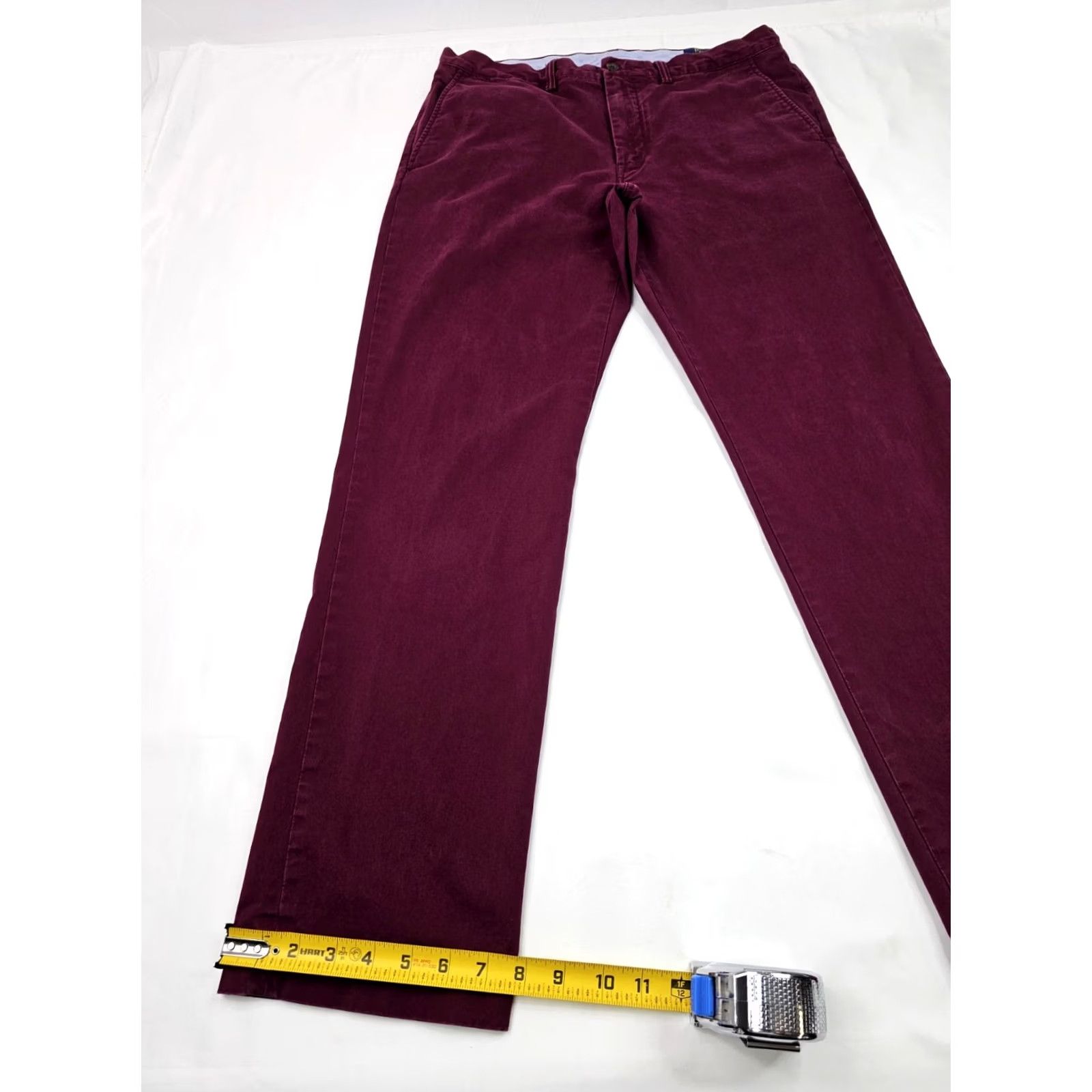 Polo Ralph Lauren VINTAGE Polo Ralph Lauren Chino Stretch Straight Pants Men 34x32 Wine Size US S / EU 44-46 / 1 - 2 Thumbnail