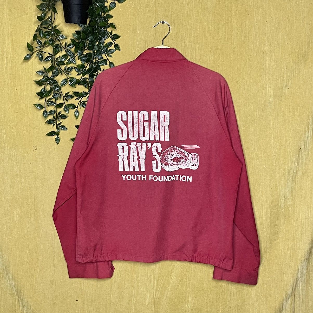 image of Vintage 60S Sugar Ray Robinson Youth Foundation Jacket in Red, Men's (Size Medium)