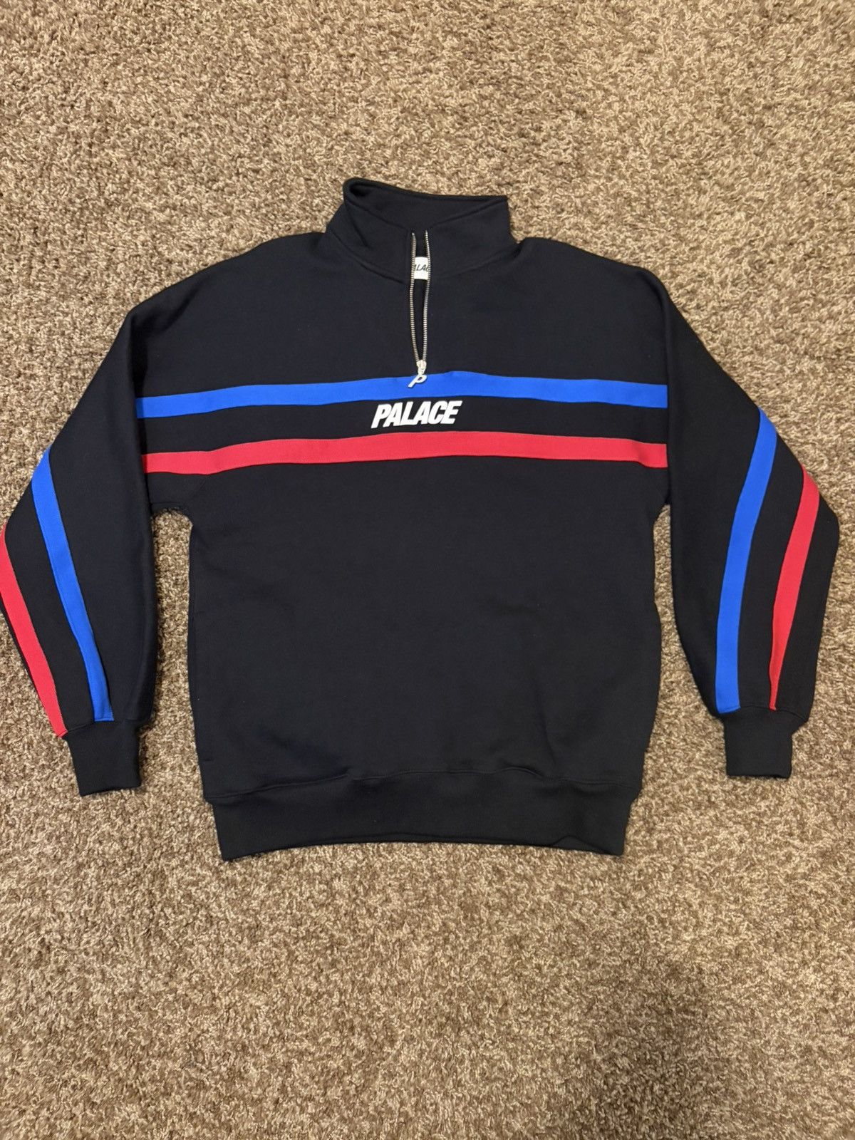 Palace Palace GTX3 Quarter Zip Racer Sweater | Grailed