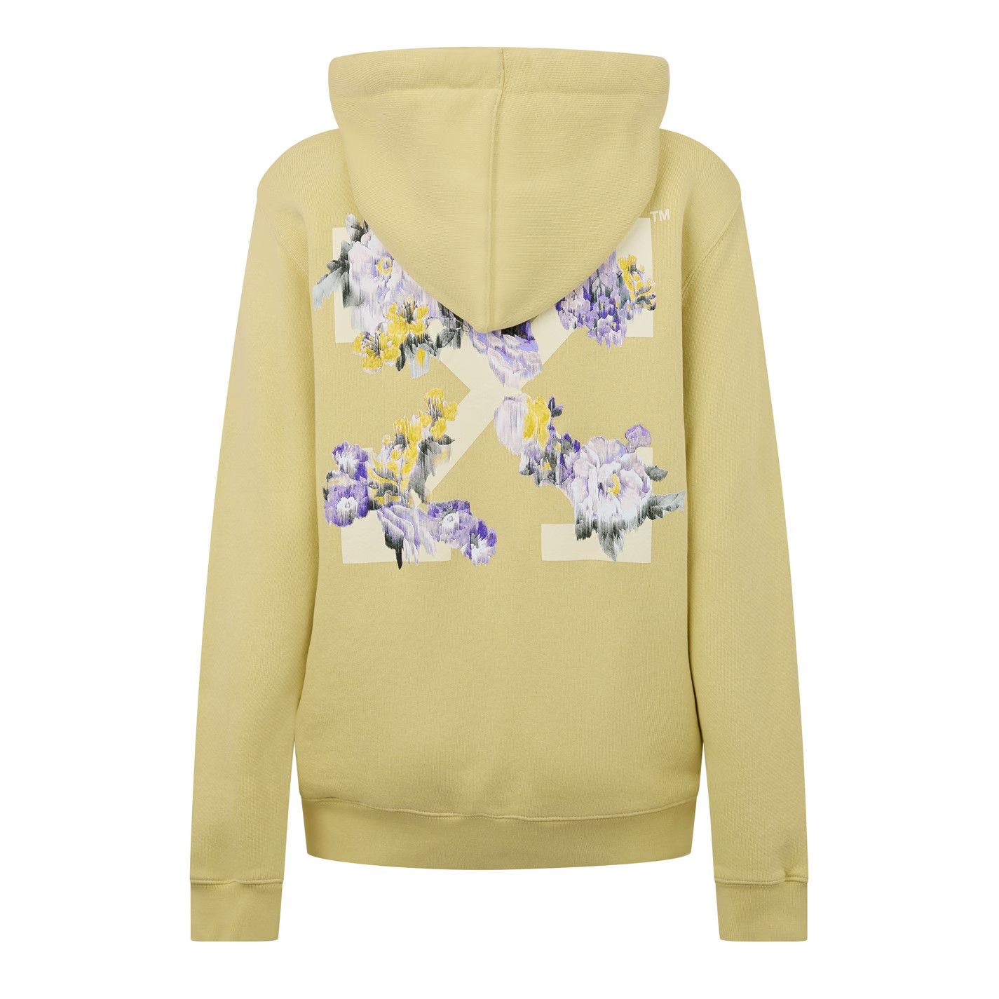 Off-White o1g2r1mq1224 Flower Hoodie in Light Yellow Size XS / US 0-2 / IT 36-38 - 2 Thumbnail