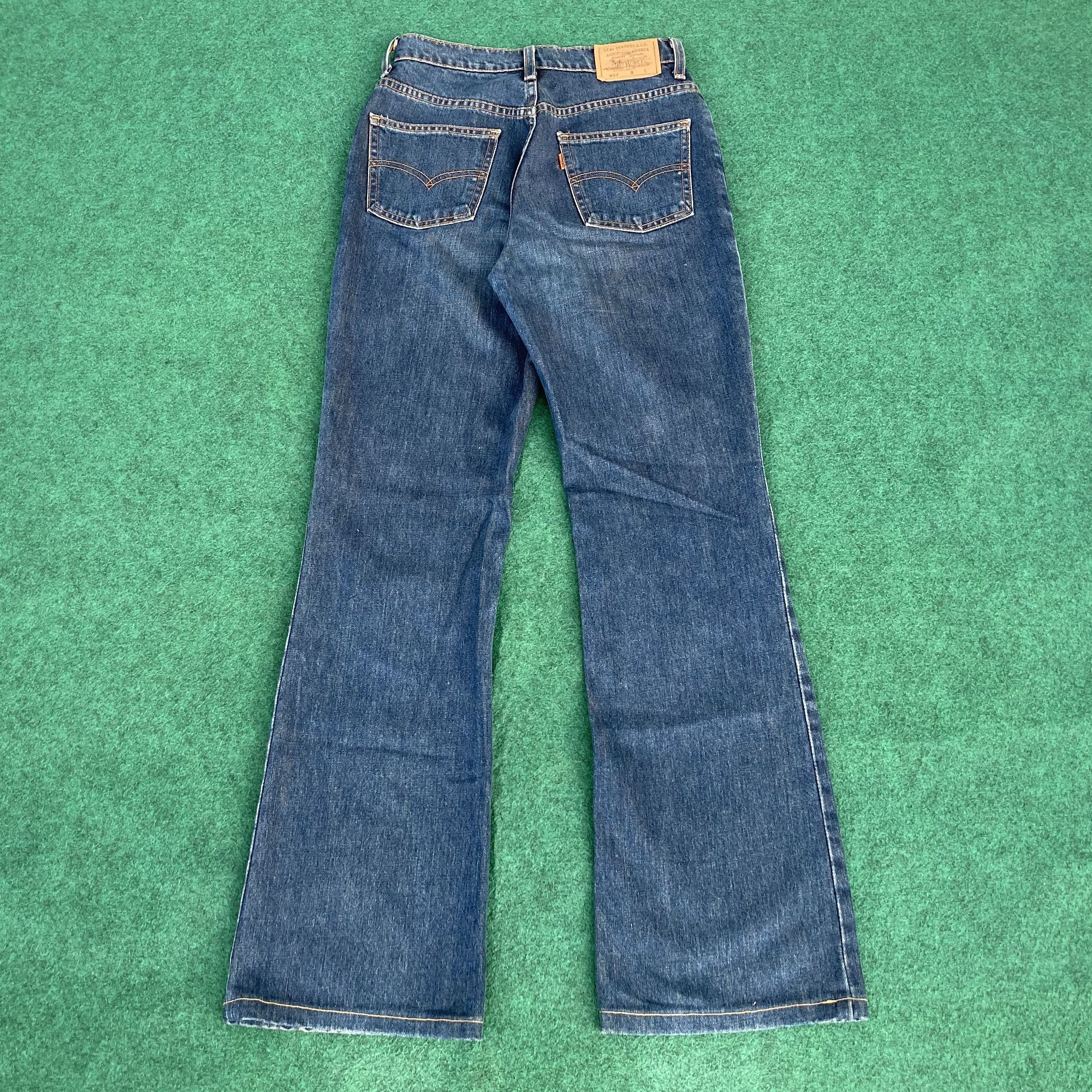 Levi's × Vintage Vtg Levis 857 Orange Tab Flared Denim Bootcut Jeans Size US 26 / EU 42 - 11 Thumbnail