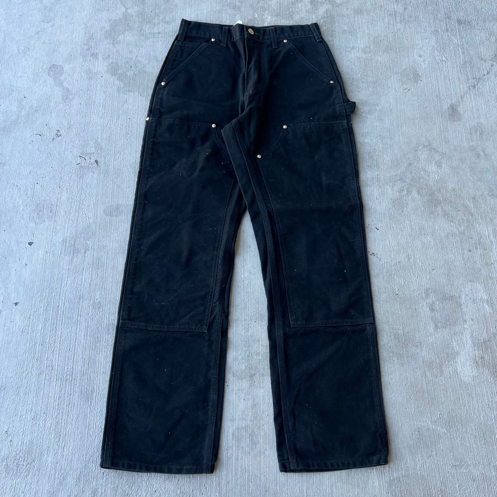 Carhartt × Vintage Carhartt black double knee work wear carpenter pants Size US 28 / EU 44 - 1 Thumbnail