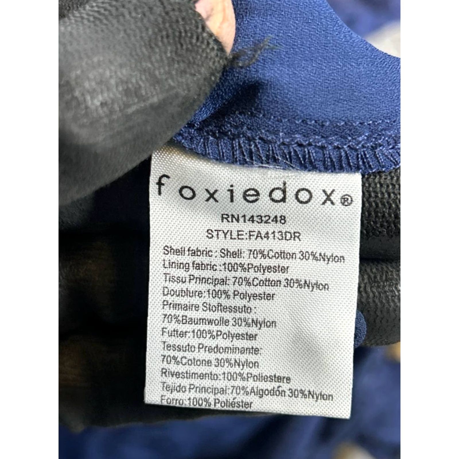 Vintage Foxiedox Dress Womens XS Blue Cotton Floral Lace Blouson A-Line Knee Length Short Sleeve Crew Neck Button N/A Casual Summer Spring Mens Women’s Girls Size XS / US 0-2 / IT 36-38 - 5 Thumbnail