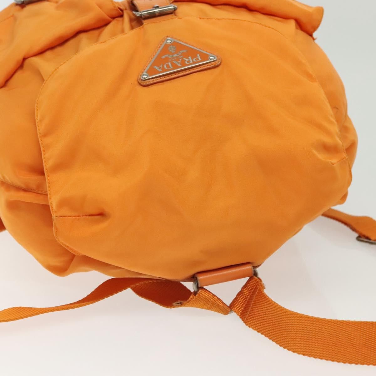 Prada PRADA Backpack Nylon Orange Silver Size ONE SIZE - 7 Thumbnail