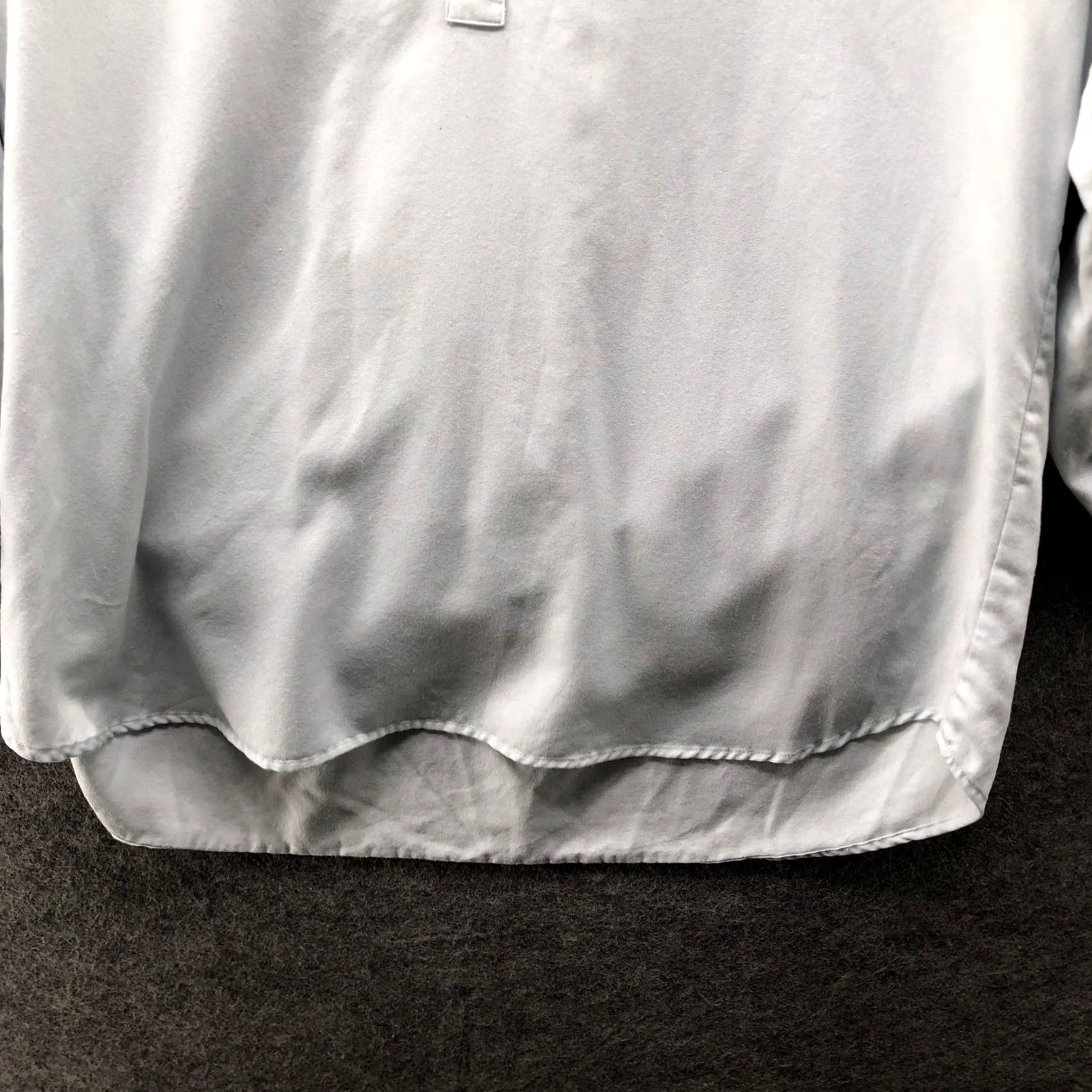 Uniqlo Uniqlo Blouse Womens M Light Blue 3/4 Sleeve Rayon Blend Stand Collar Shirt Blouse Pattern Solid Casual Workwear Mens Womens Size M / US 6-8 / IT 42-44 - 4 Thumbnail