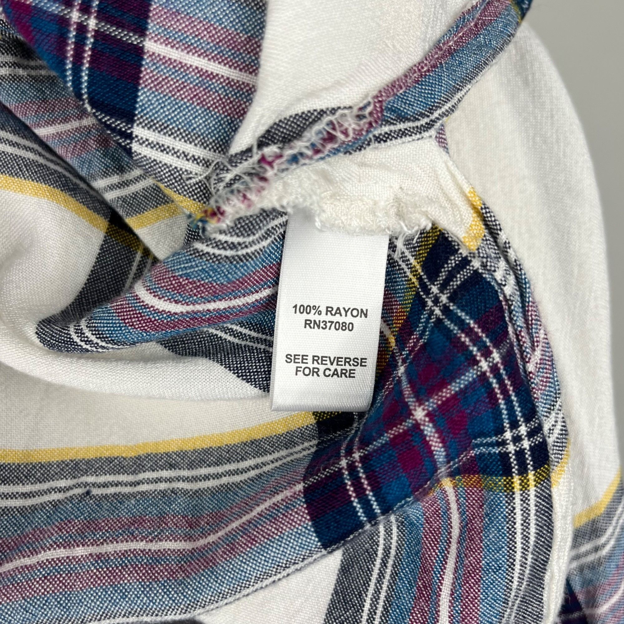 Other Cato Plaid Button-Front Shirt Cinched-Back Long-Sleeve Casua Size S / US 4 / IT 40 - 8 Thumbnail