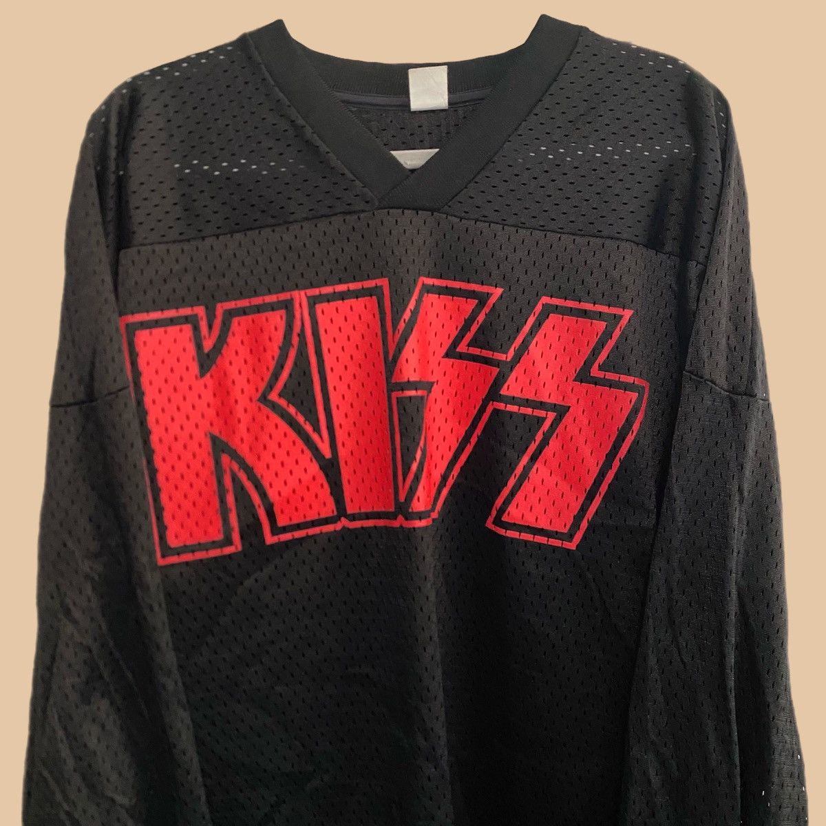 KISS × Vintage Vintage 90s KISS Jersey Rock Band Made In USA Size US XL / EU 56 / 4 - 1 Thumbnail